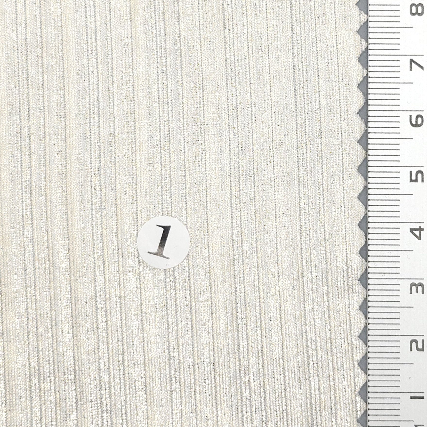 Solid Foil Irregular Slinky Polyester Spandex Knit Fabric - FAB 1697 - 2.White Gold (1)