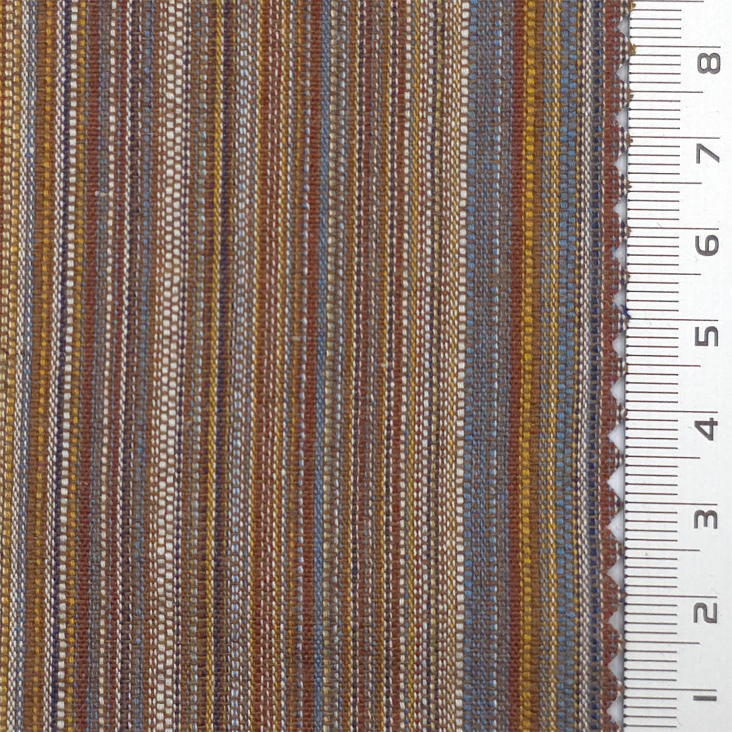 Textured Stripe Cotton Woven Fabric - FAB 1825 - 2.Burnt Sienna