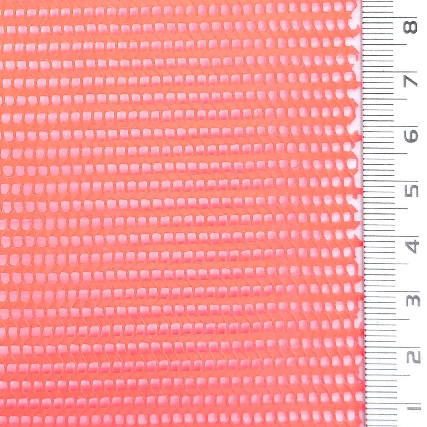Resin Finished Rigid Nylon Mesh Knit Fabric - FAB1943 - Coral Pink
