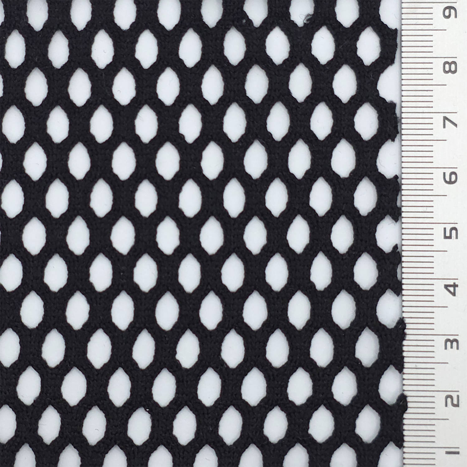 1.Beige-2.Black-3.White-4.Navy-5.Ivory - Structured Mesh Poly Knit Fabric - FAB 1847