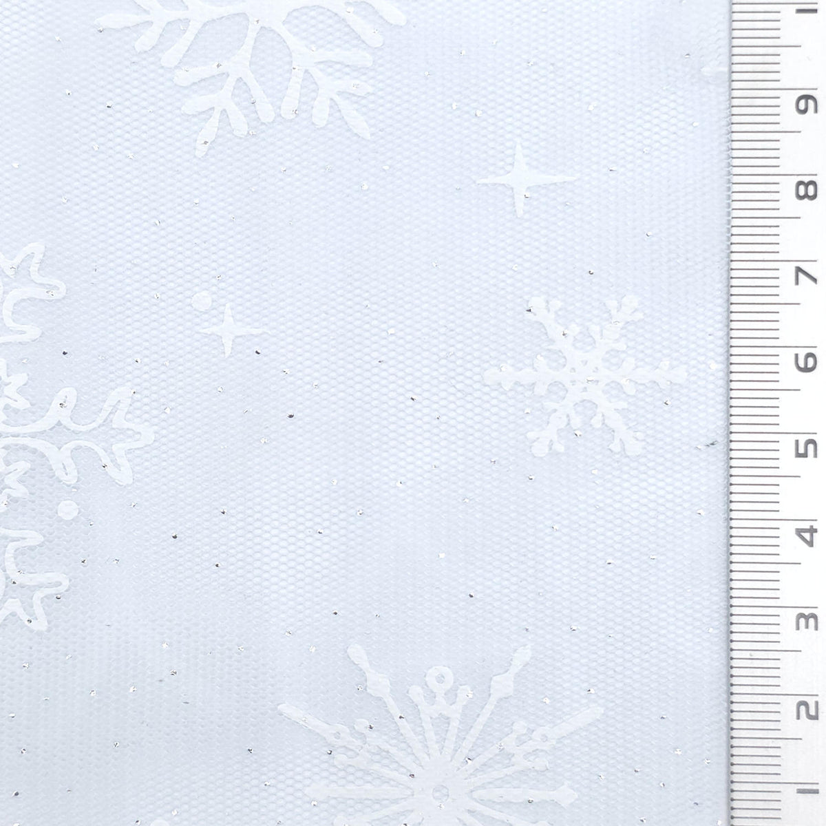 Snowflake Galaxy Polyester Knit Fabric - FAB1950 - Sky Blue