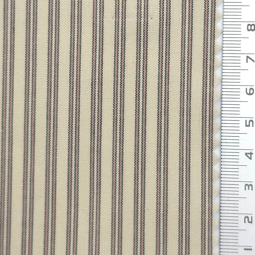 Stripe Cotton Woven Fabric - FAB1966 - Beige