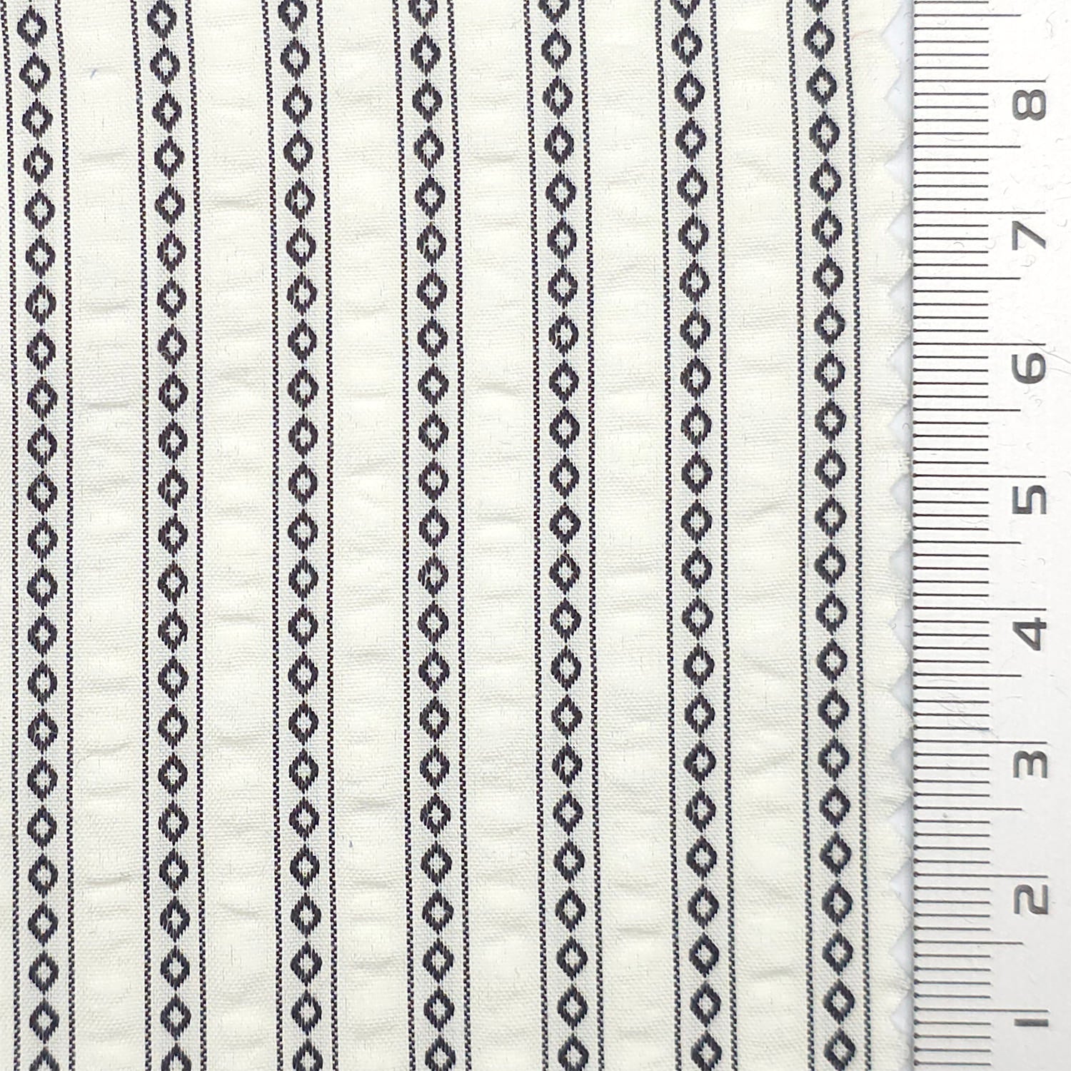 Stripe Jacquard Cotton Polyester Woven Fabric - FAB 1820 - 2.Silver