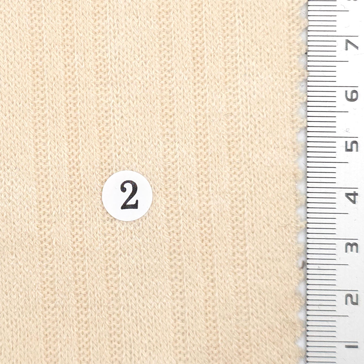 Hairy TR Stripe Irregular Rayon Polyester Knit Fabric - FAB 1818 - 2.Beige
