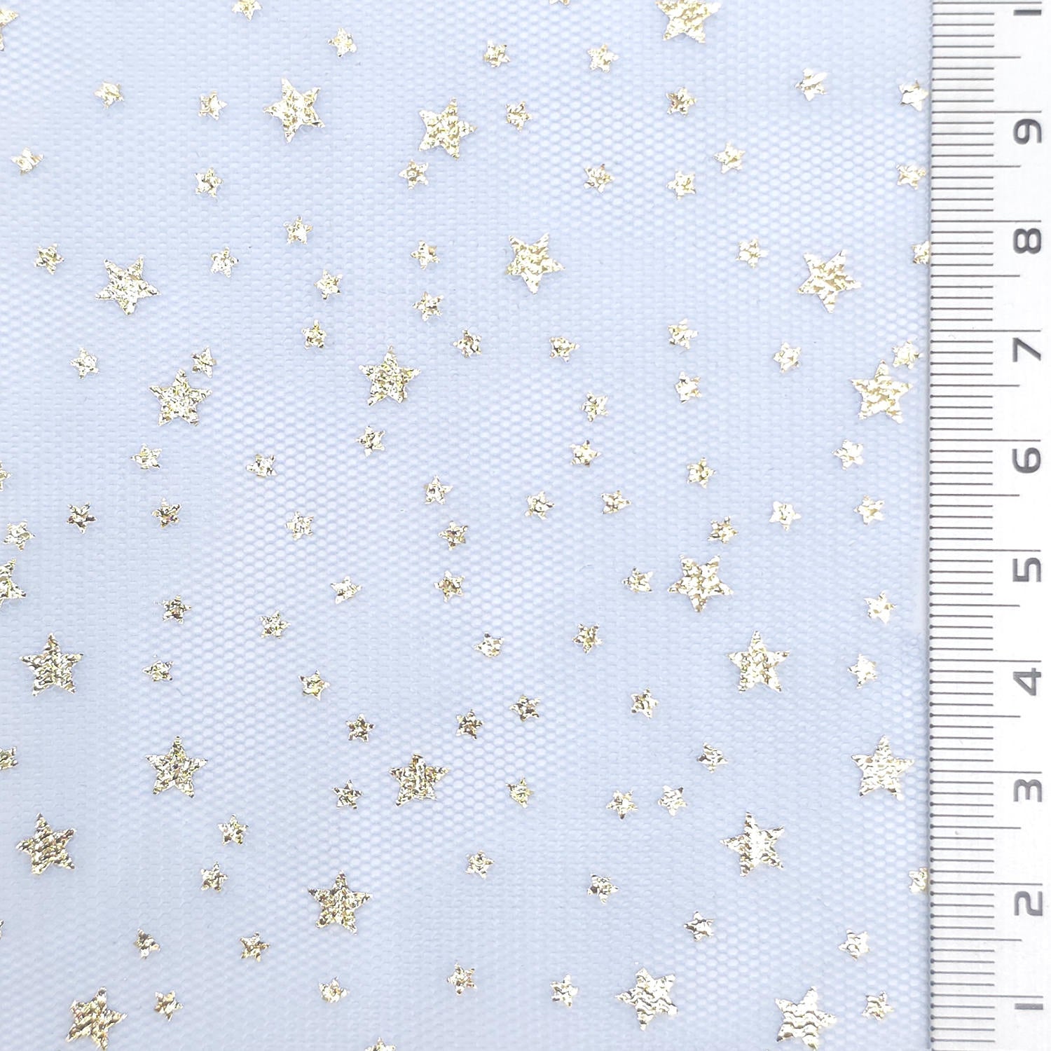 Star Print Poly Knit Fabric - FAB1953 - Blue