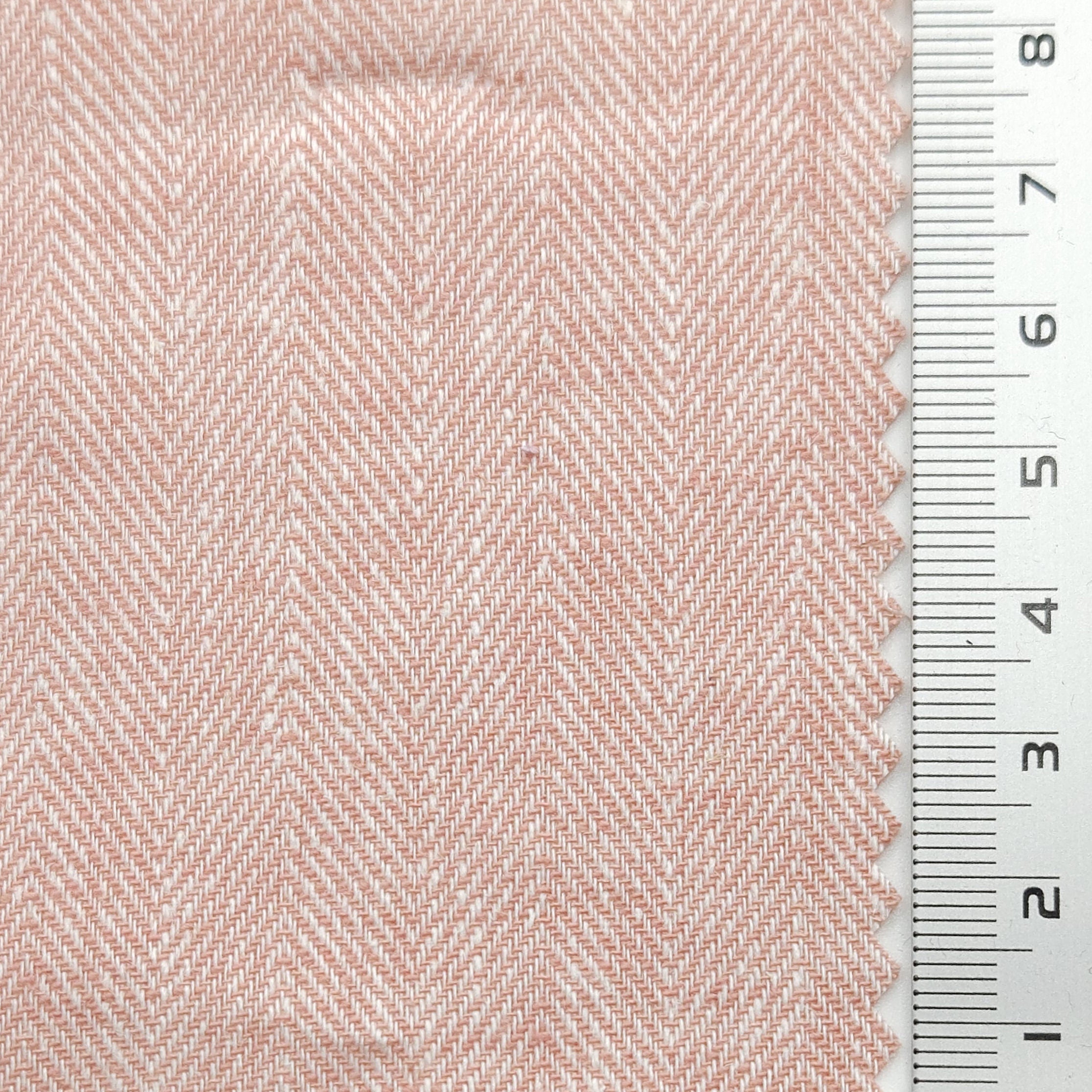 Herringbone YarnDyed Linen Rayon Woven Fabric - FAB 1650 - 2.Rose