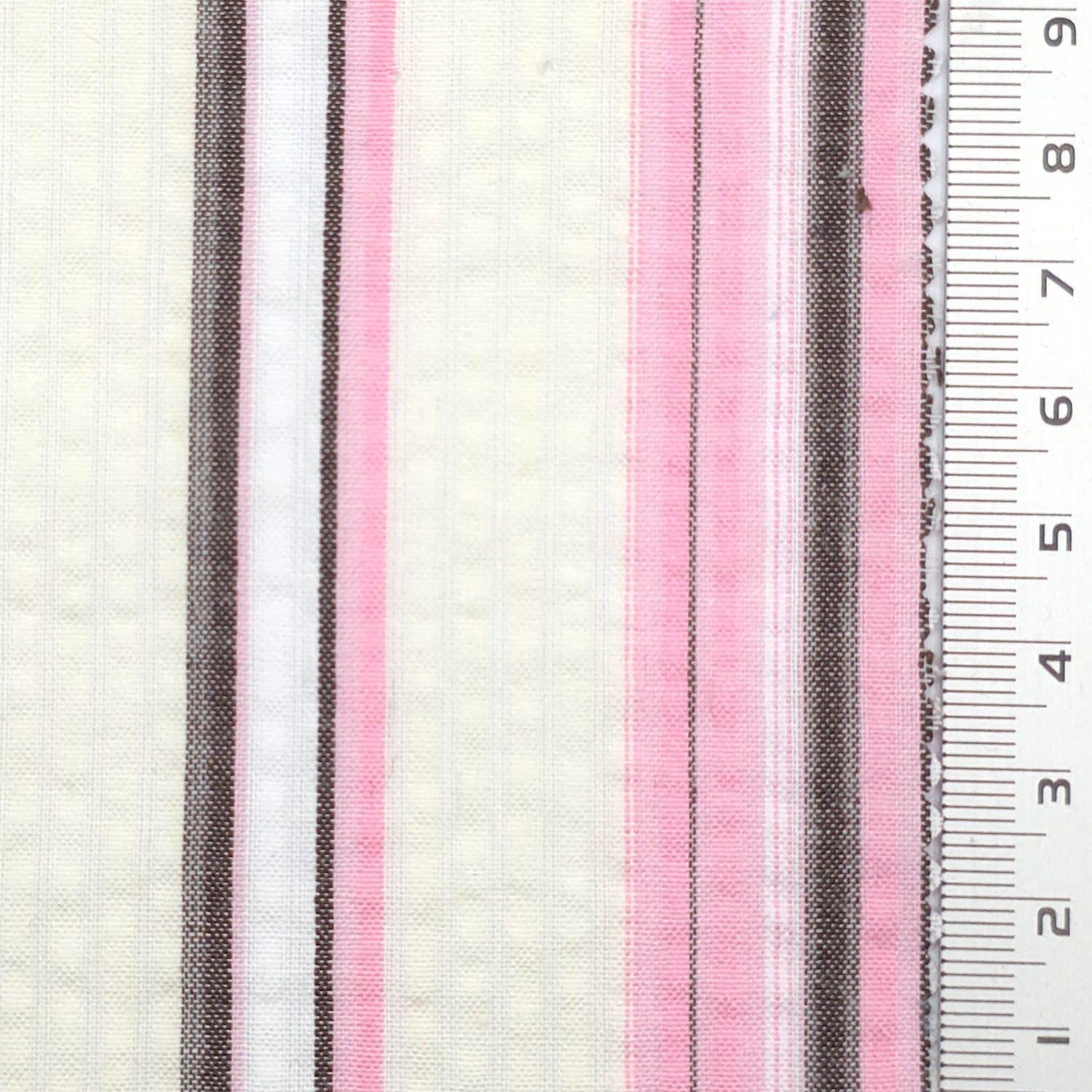 Stripe Seersucker Cotton Poly Woven Fabric - FAB 1828 - 2.Baby Pink
