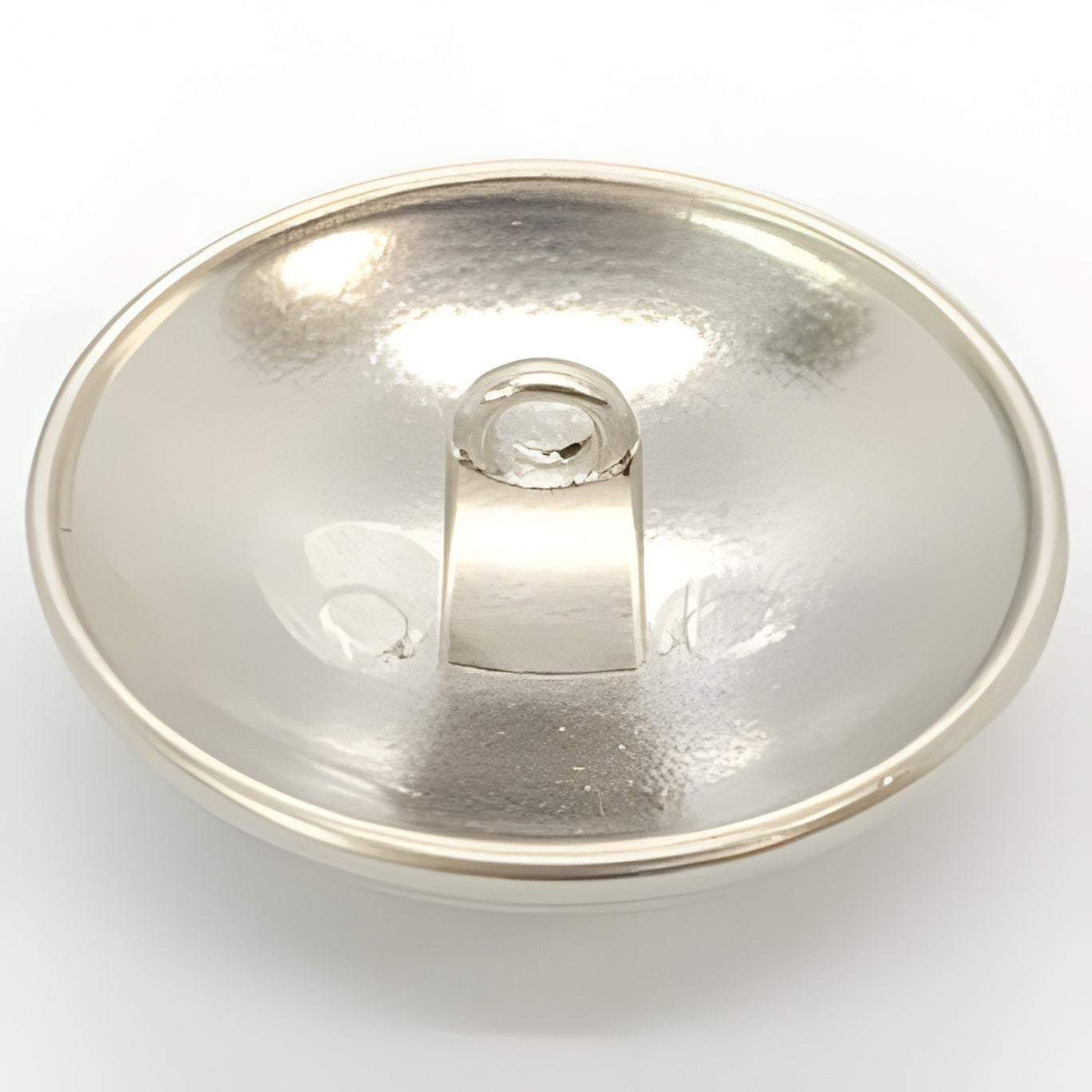 15/18/21/23/25mm Nickel Circle Button, Cast Metal Shank Button, Semi Gloss Finish - FBTN264 - Nickel / 15mm-Nickel / 18mm-Nickel / 21mm-Nickel / 23mm-Nickel / 25mm