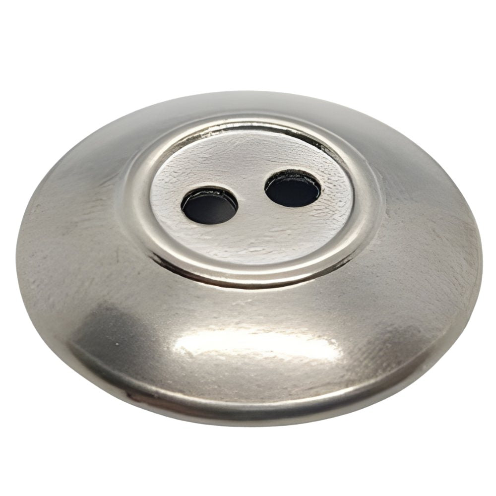 Black Nickel Ridged Button, 10~23mm, Cast Metal Sew - Through, Semi - Gloss Finish - FBTN277 - Nickel / 10mm-Nickel / 11mm-Nickel / 15mm-Nickel / 18mm-Nickel / 21mm-Nickel / 23mm