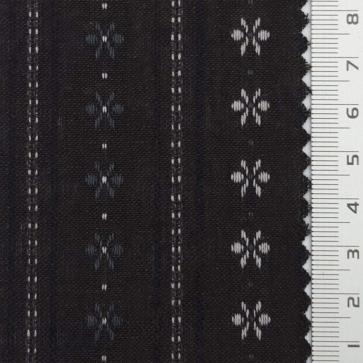 1.Tan-2.Black-3.Navy-Swatch - Nostalgia Stripe Jacquard Cotton Woven Fabric - FAB 1808