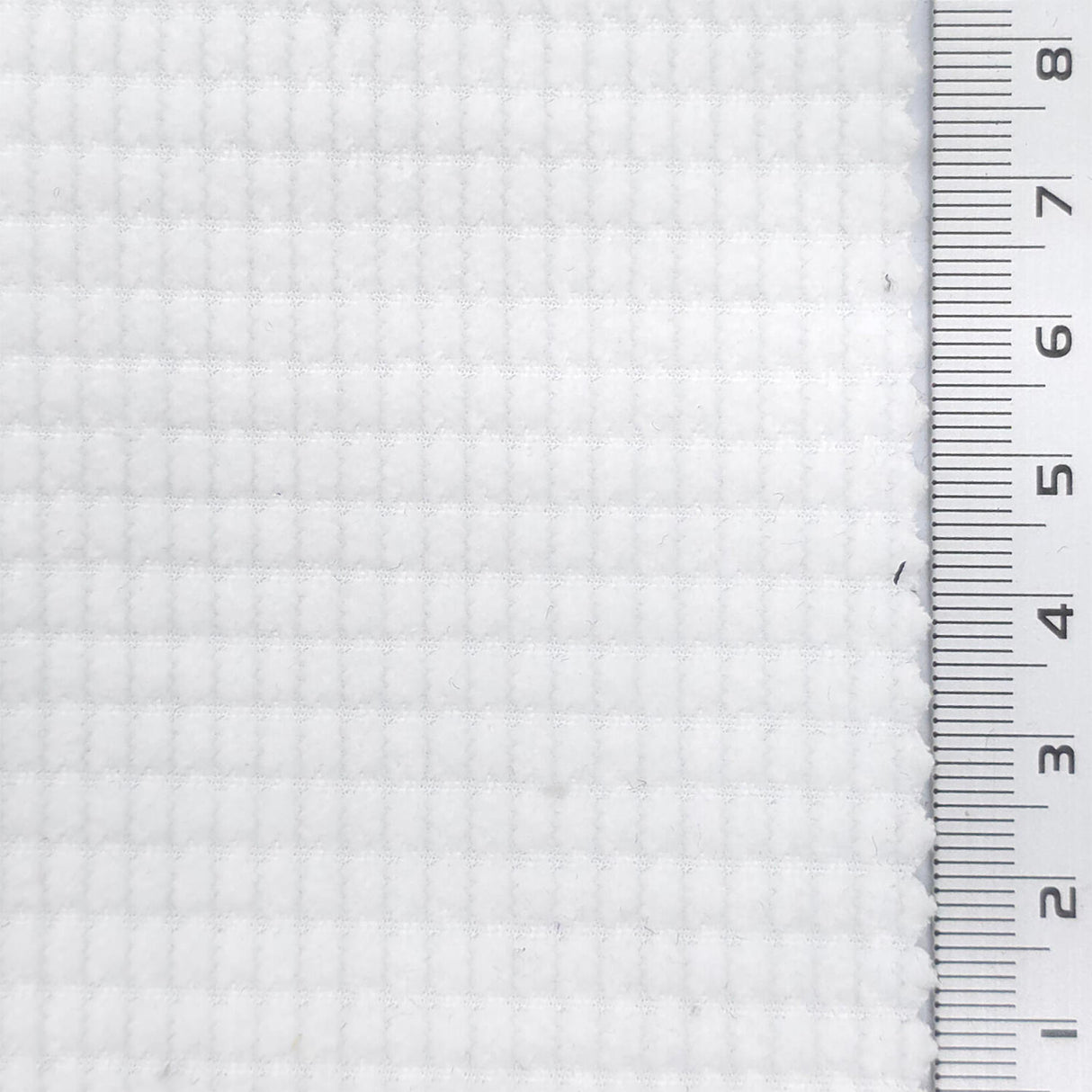 White - 8 Wale Textured Corduroy Poly Woven Fabric - FAB1874