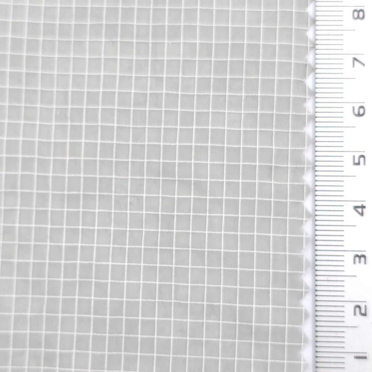 Light Gray - Windowpane Plain Nylon Woven Fabric - FAB1869