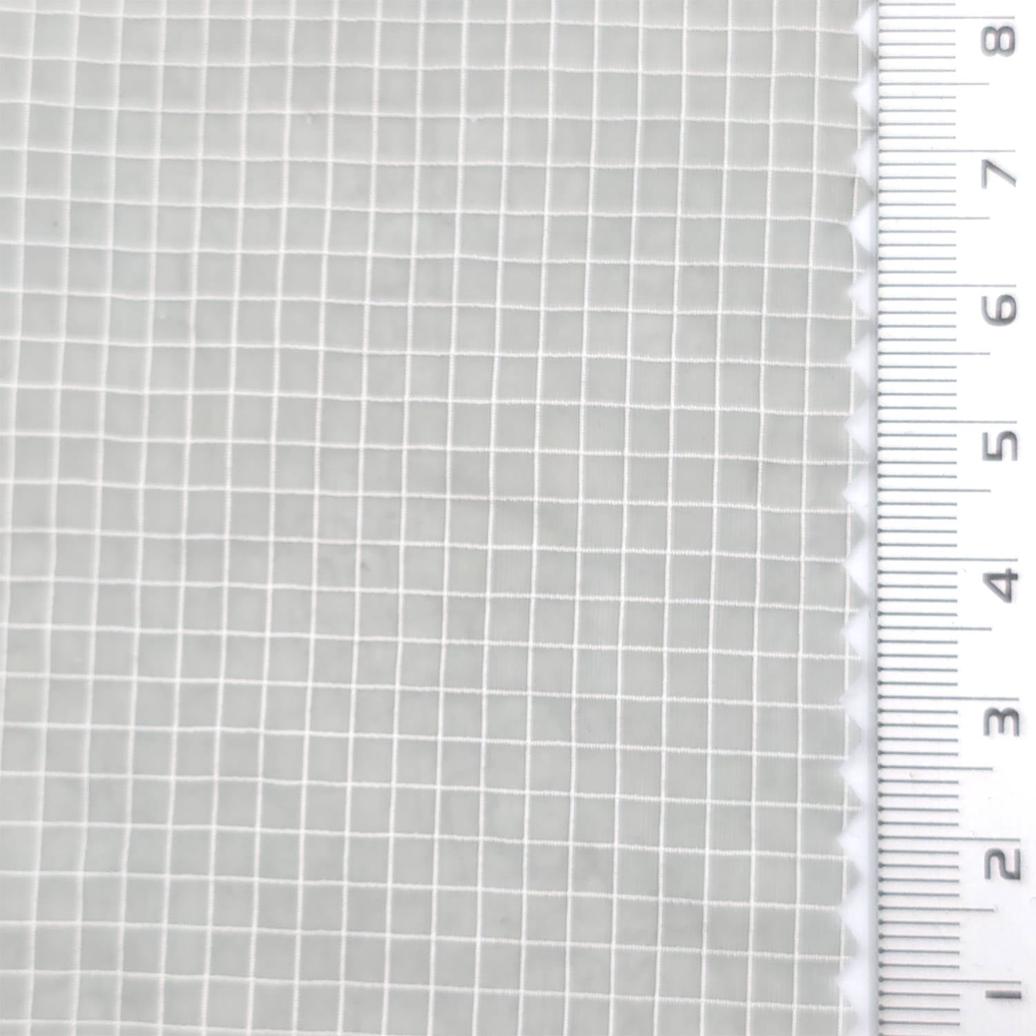 Light Gray - Windowpane Plain Nylon Woven Fabric - FAB1869