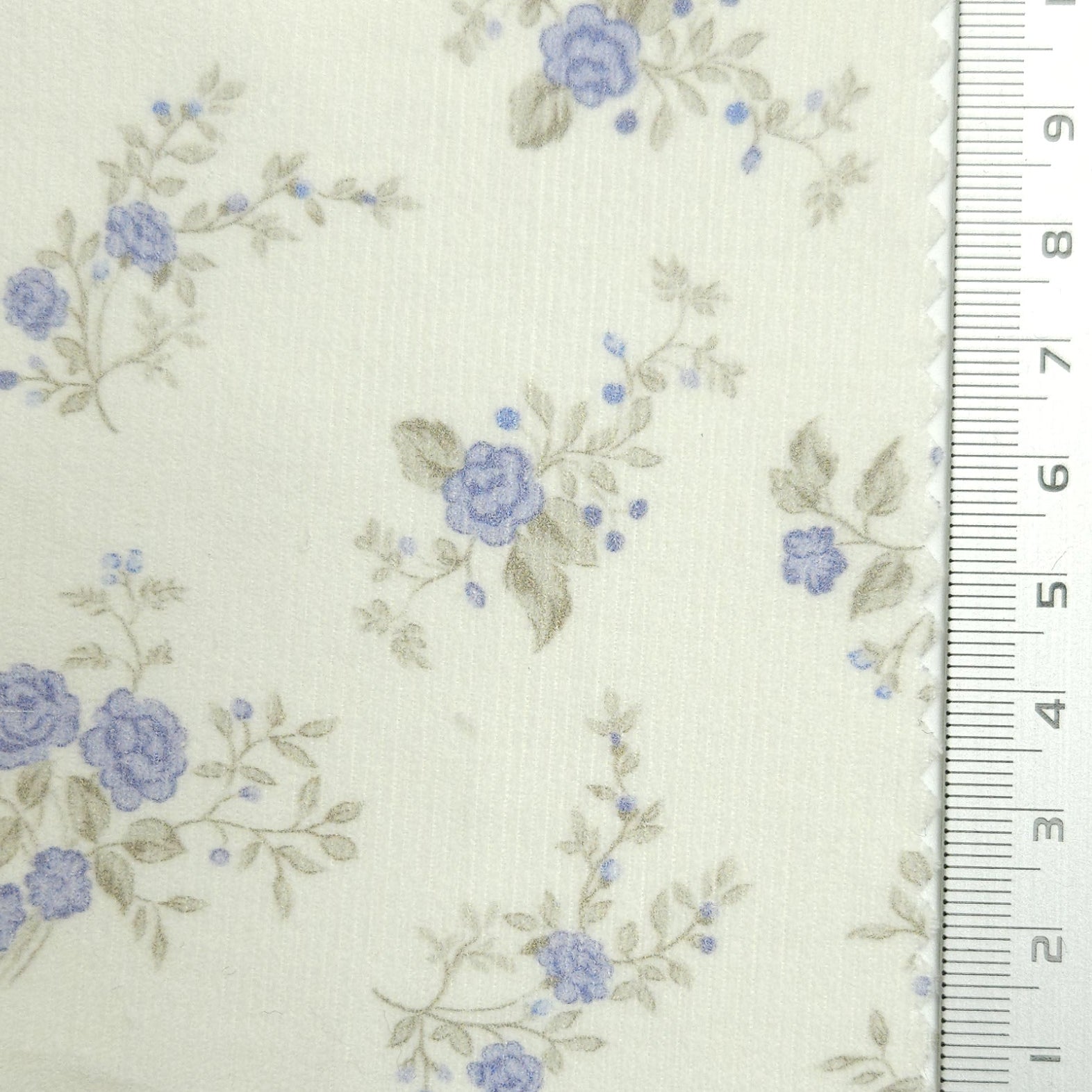 Print Floral Cotton Woven Fabric - FAB 1577 - 2.Echo Blue