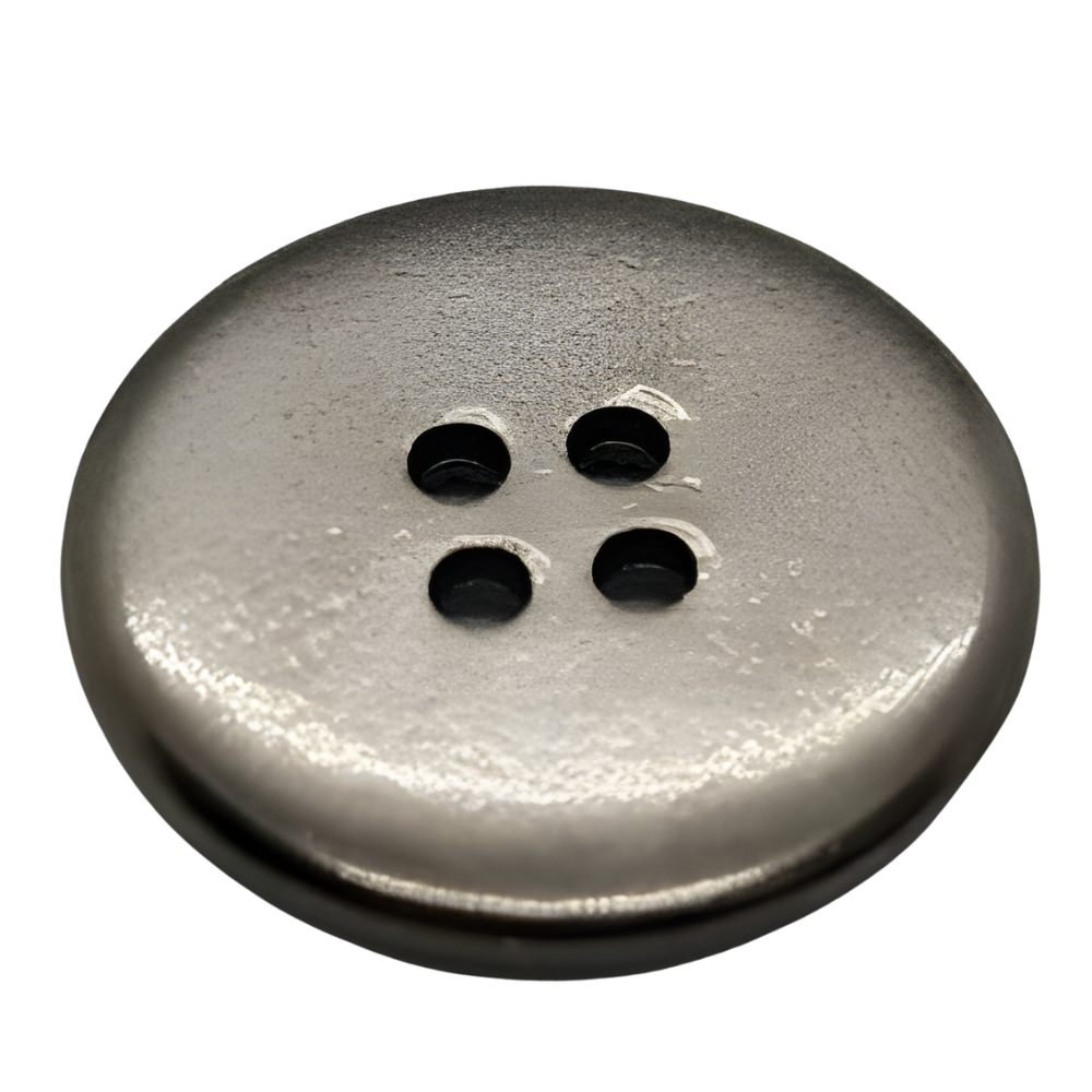 Textured Black Nickel Button, Ribbed Design, 10~21mm, Cast Metal, Apparel & Craft - FBTN282 - Nickel / 10mm-Nickel / 11mm-Nickel / 13mm-Nickel / 15mm-Nickel / 18mm-Nickel / 21mm