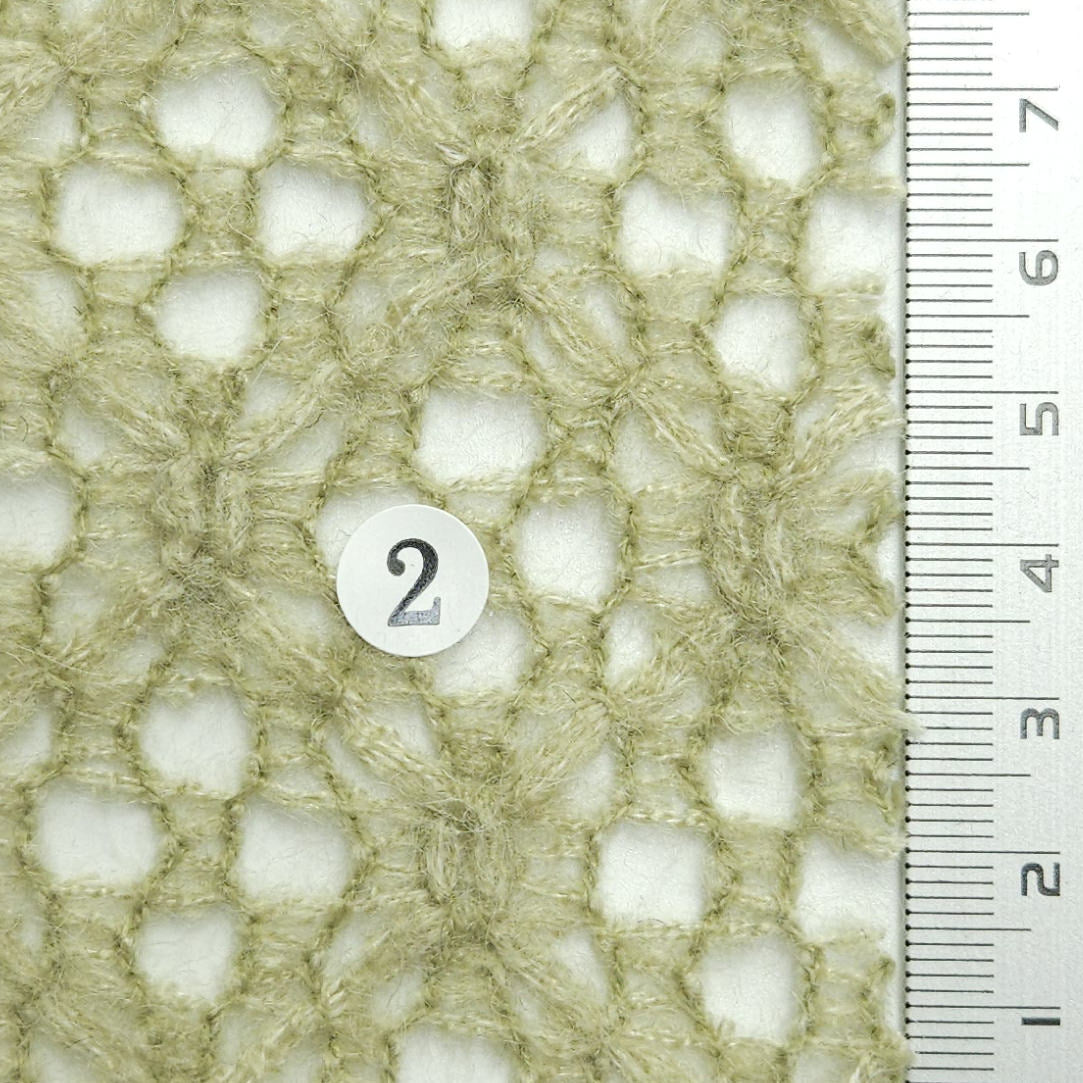 Solid Brushed Mesh Wool Acrylic Knit Fabric - FAB 1594 - FAB1594-2