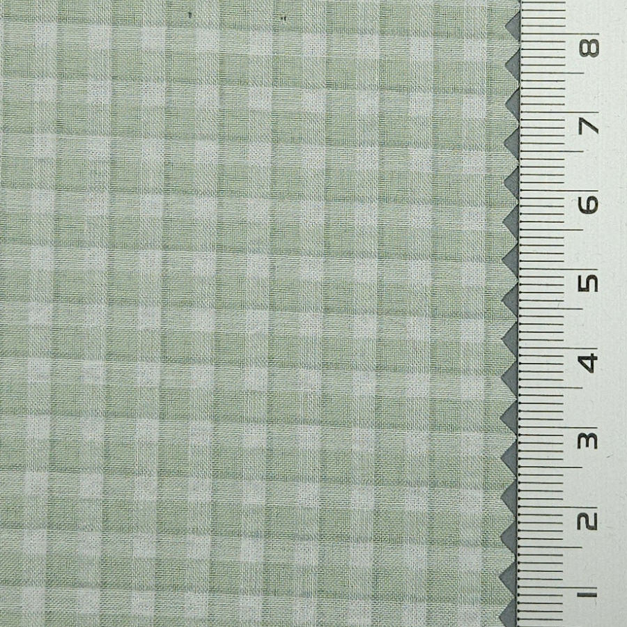 1.Dawn Pink-2.Orange-3.Green-4.Blue-5.Orange - Check Cotton Woven Fabric - FAB 1551