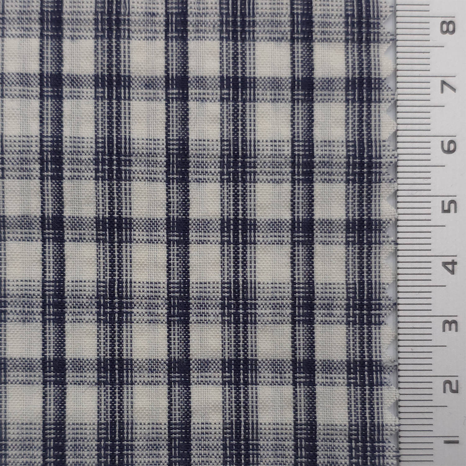Navy Blue - Plaid Cotton Woven Fabric - FAB1864