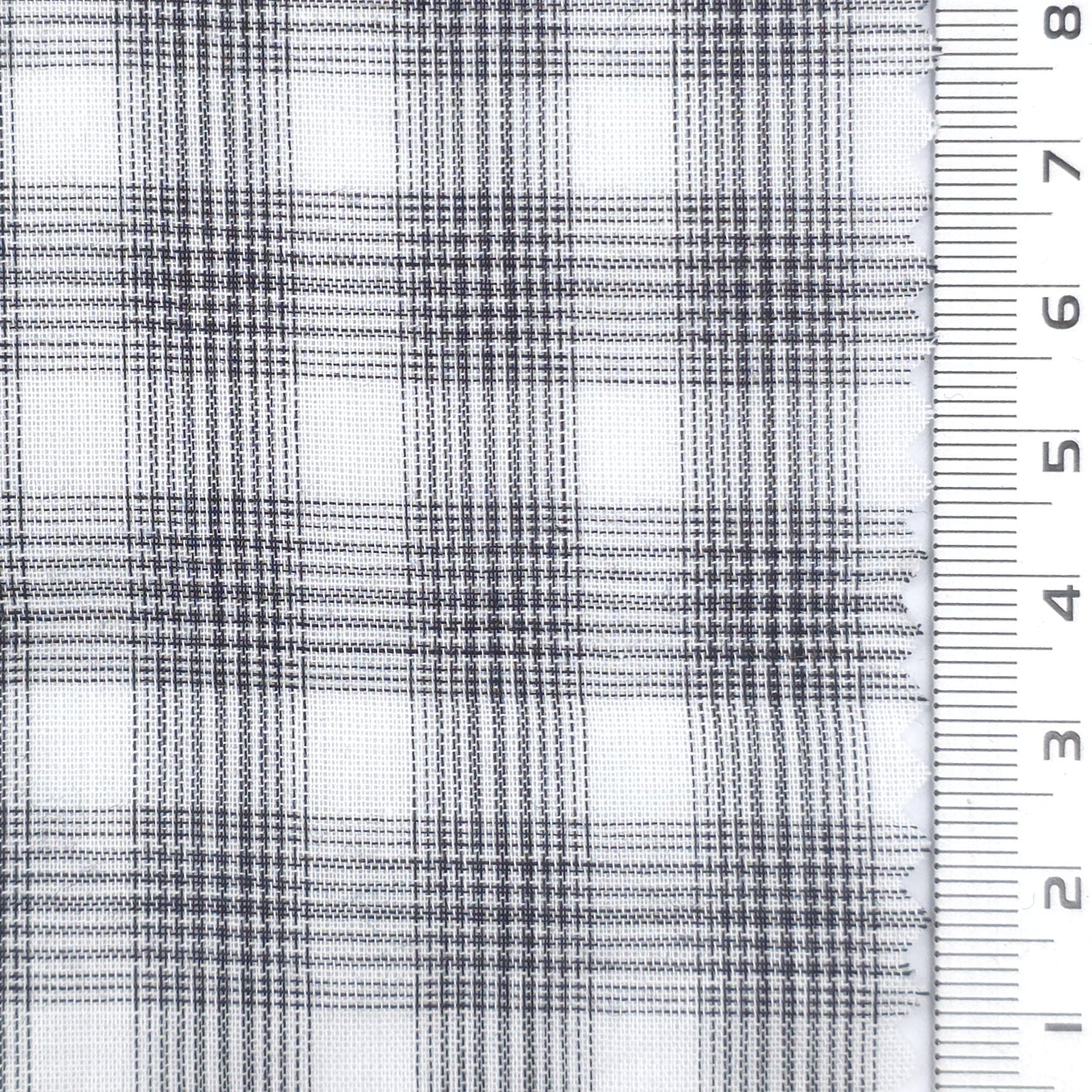 White - Very Light Plaid Cotton Voile Woven Fabric - FAB 1937