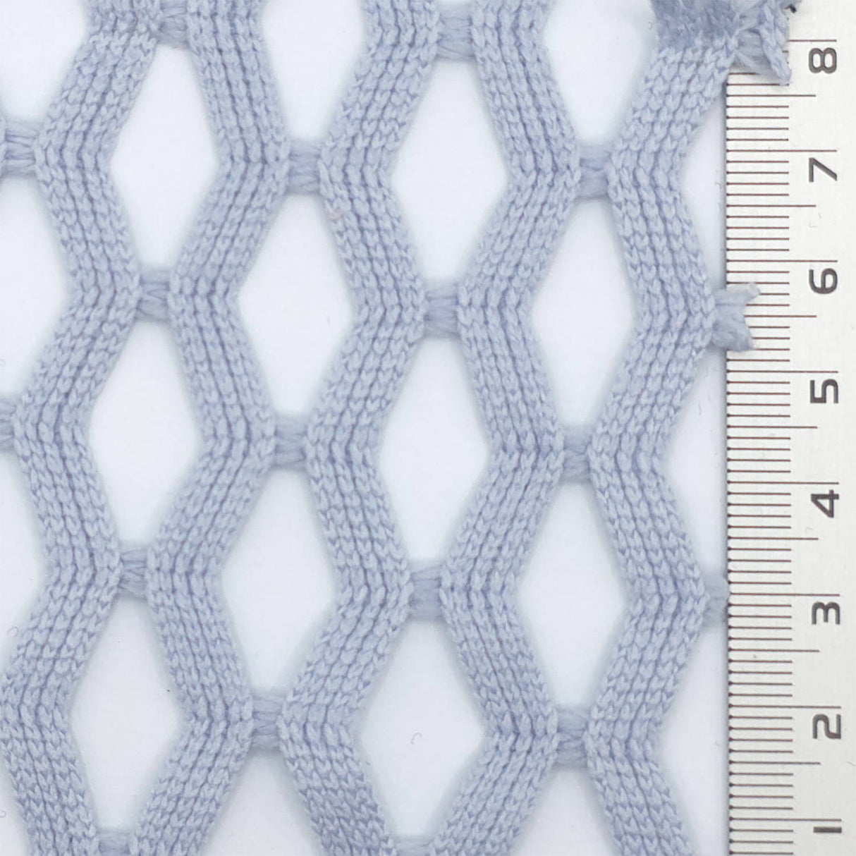 Light Blue Airy Zigzag Mesh Poly Knit Fabric - FAB1849