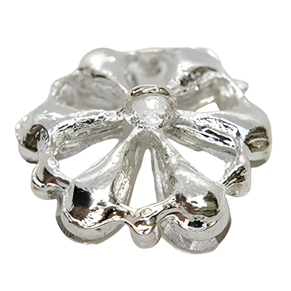 Brilliant Rhinestone Button, 18~23mm, Round, Silver, Pointed Crystals, DIY Jewelry & Craft Supply - FBTN234 - Silver / 18mm-Silver / 23mm