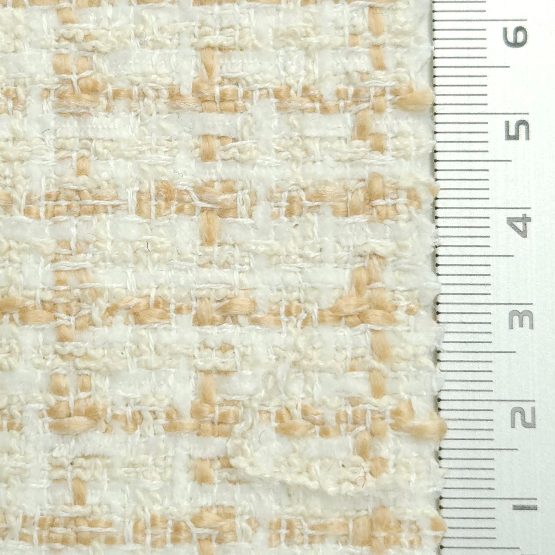 Solid Tweed YarnDyed Polyester Wool Woven Fabric - FAB 1555 - 3.Beige