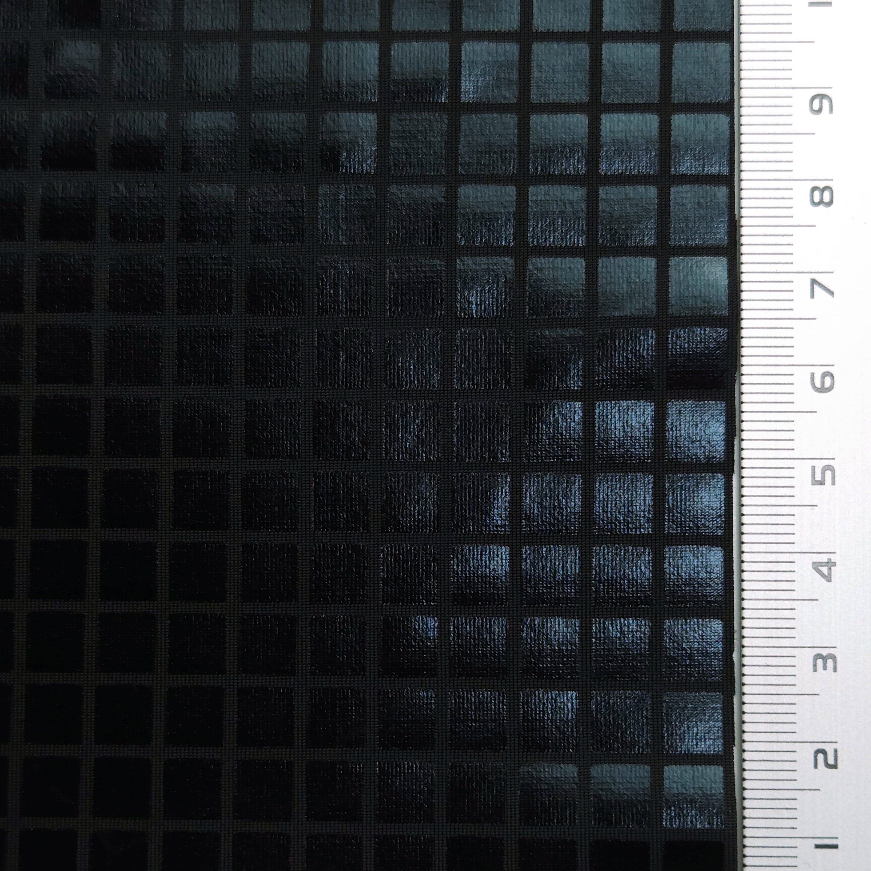 Foil Spandex Polyester Knit Fabric - FAB 1566 - 3.Black (Square)