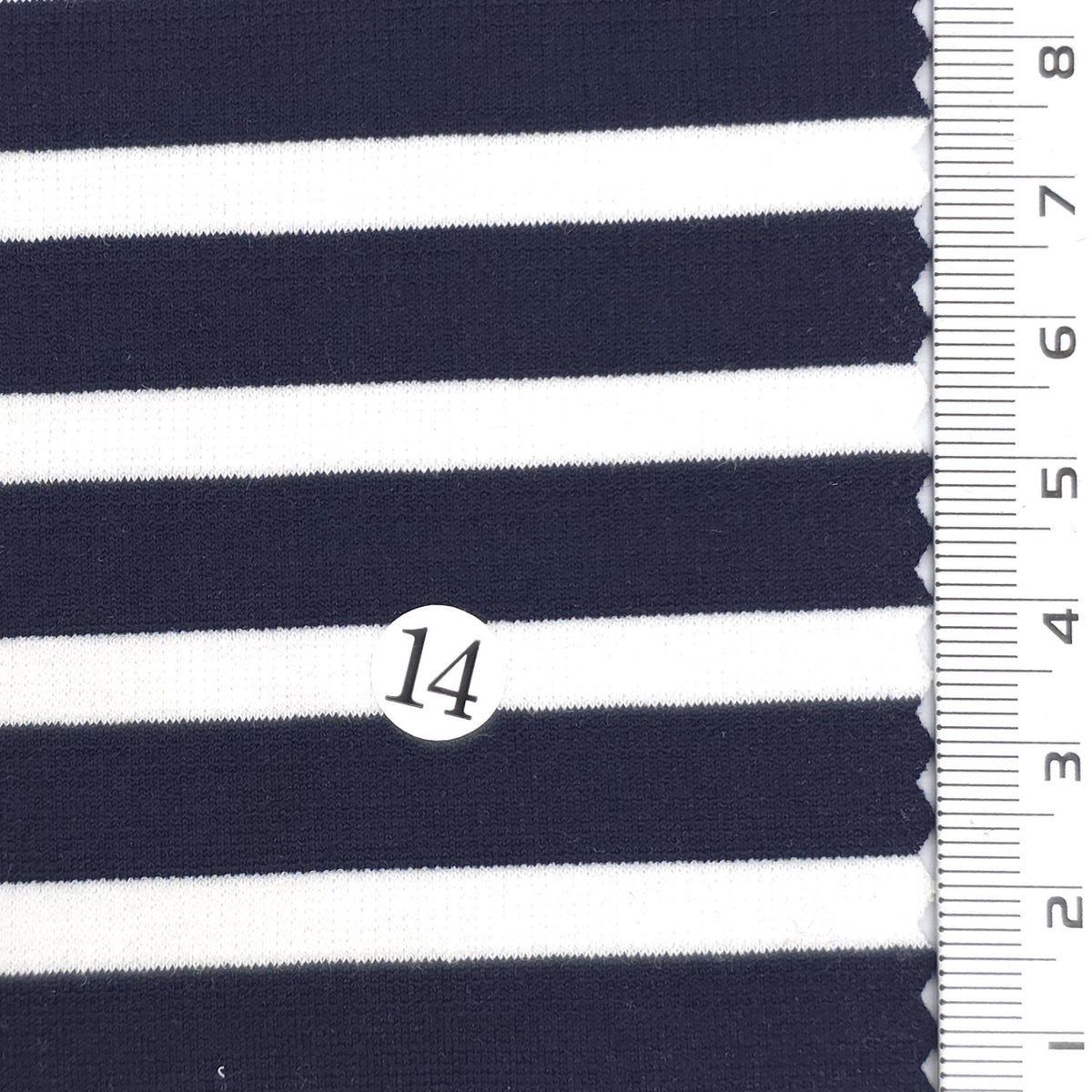 1: Light Blue-2: Pink Beige-3: Navy Blue-4: Dusty Rose-5: Dark Brown - Stable Medium Weight Striped Poly Cotton Span Ponte Knit Fabric - FAB 1922