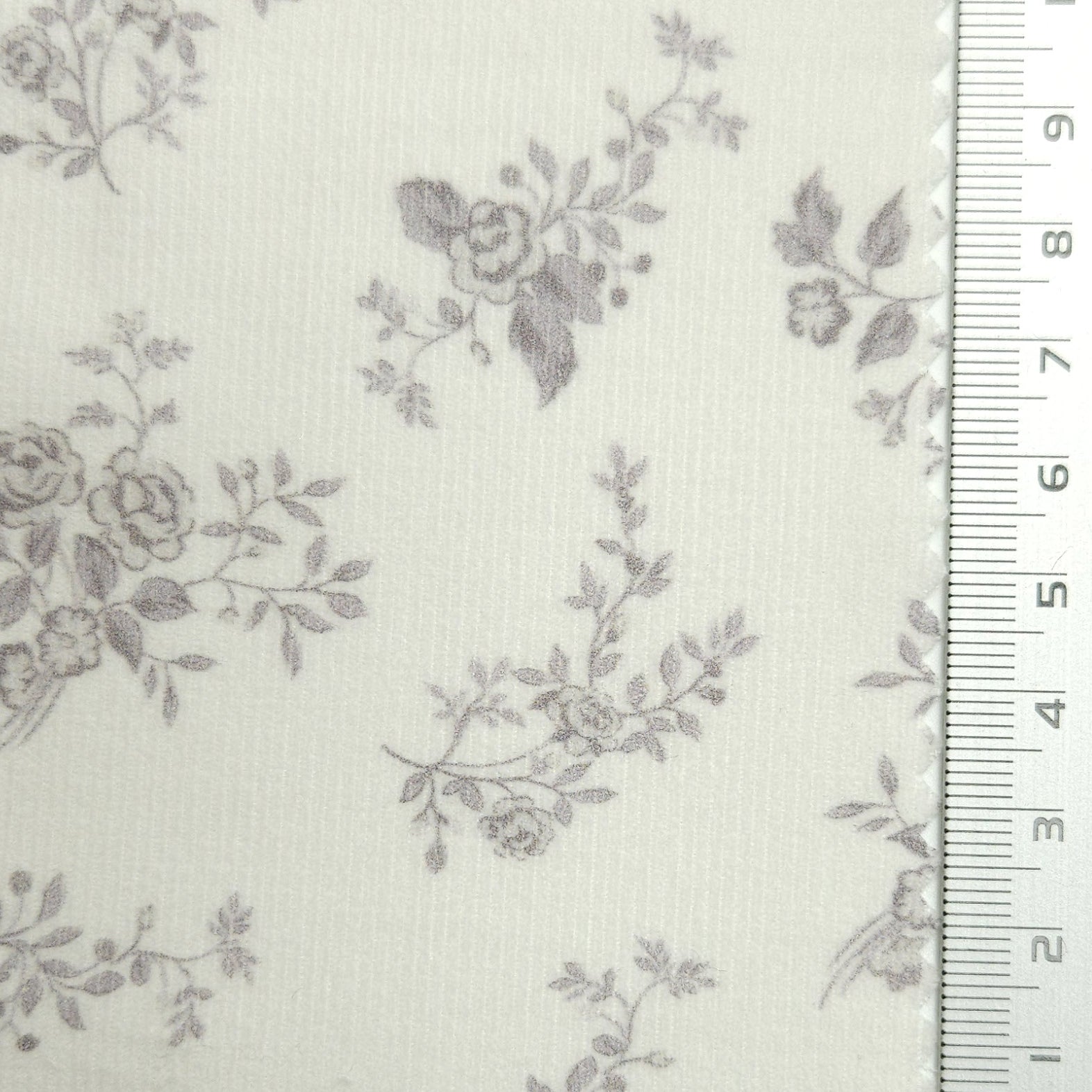 Print Floral Cotton Woven Fabric - FAB 1577 - 3.Ghost