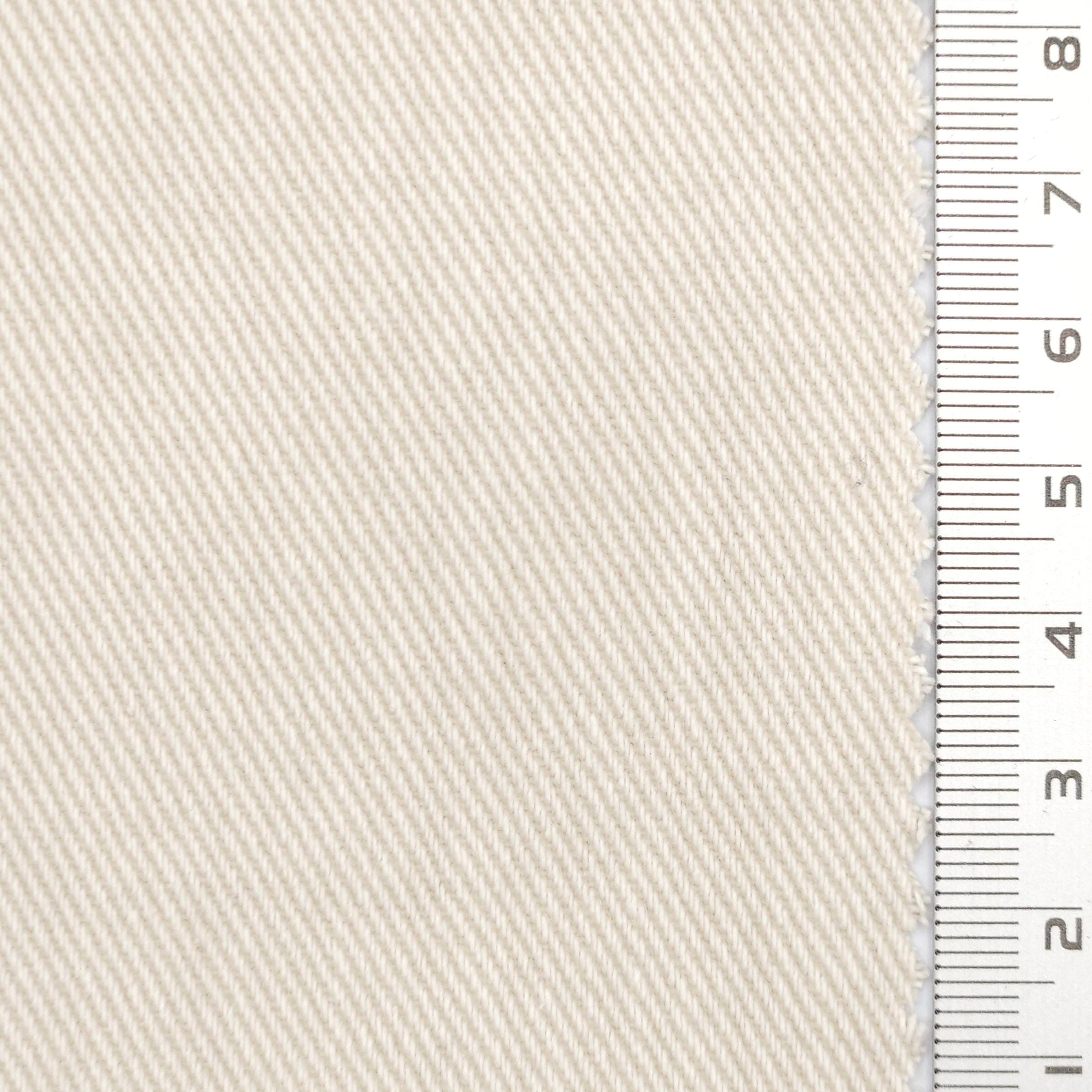 7s Solid Twill Washing Cotton Woven Fabric - FAB 1756 - 3.Cream