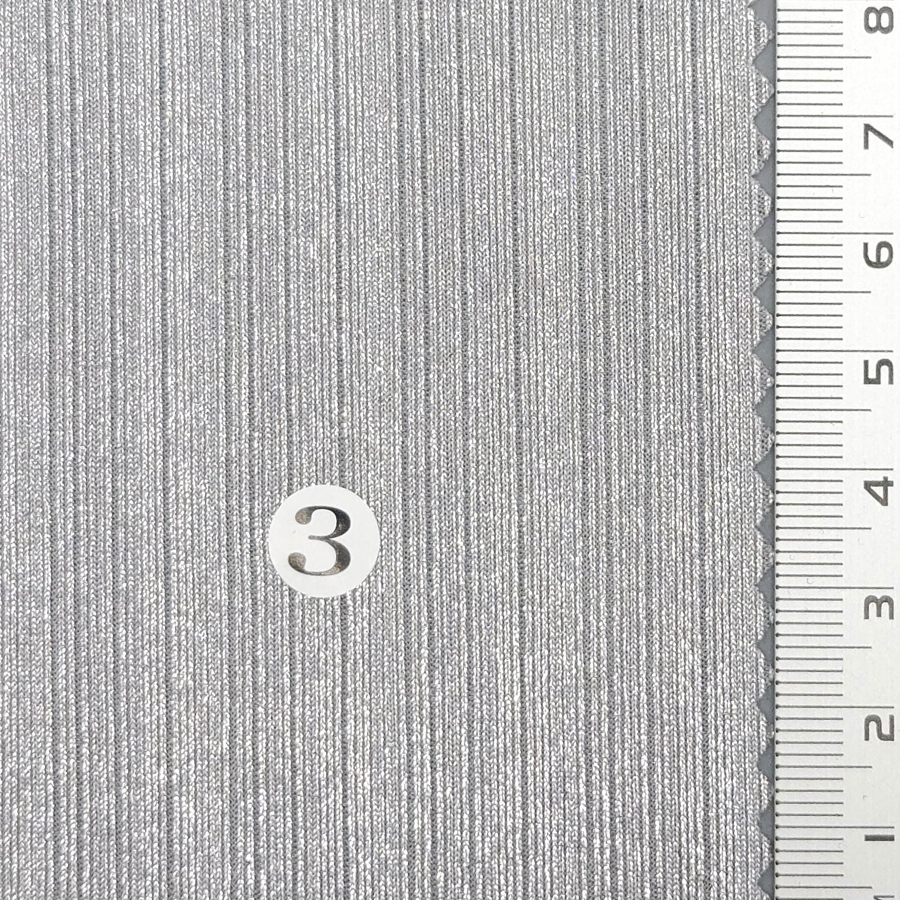 Solid Foil Irregular Slinky Polyester Spandex Knit Fabric - FAB 1697 - 3.Grey Silver (3)