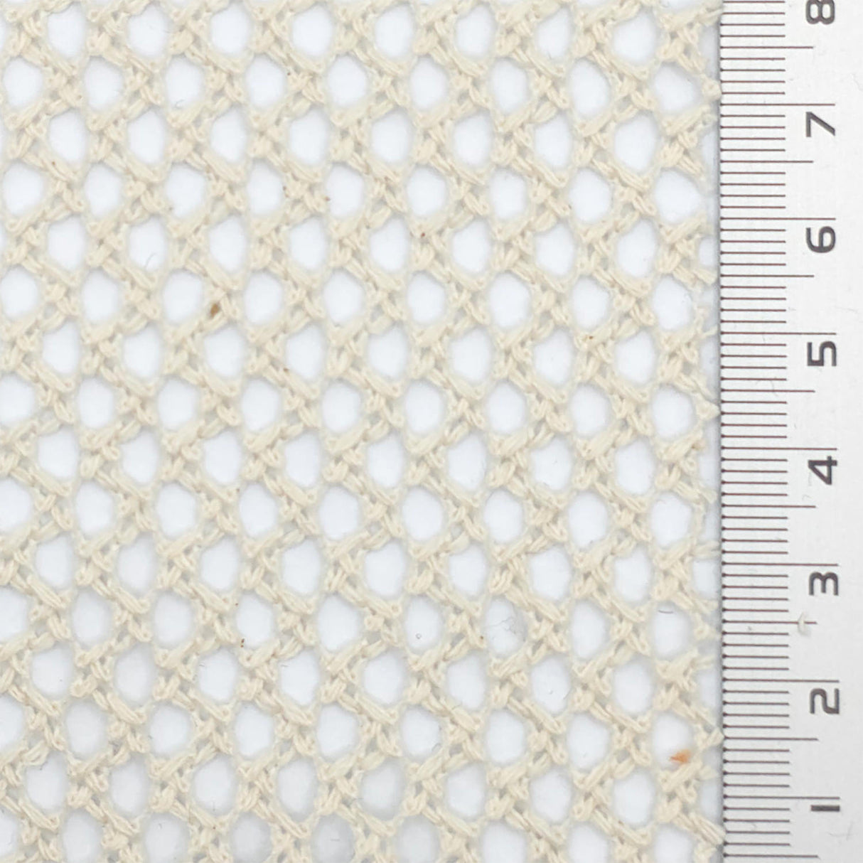 Light Beige Mesh Poly Cotton Knit Fabric - FAB1850