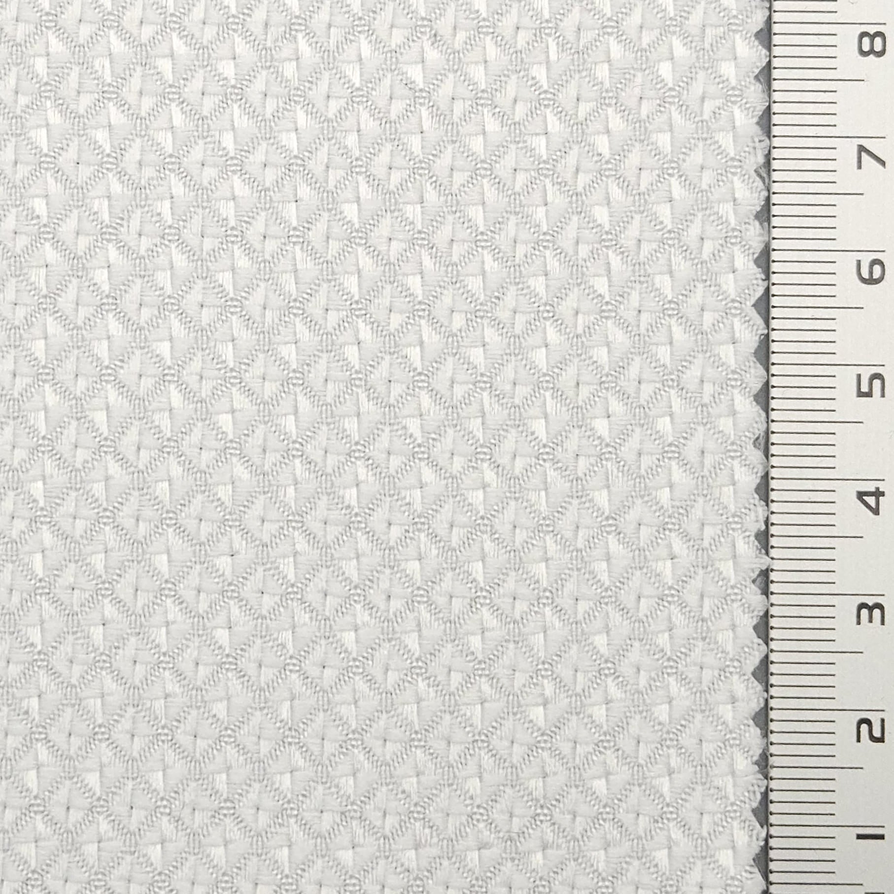 Houndstooth YarnDyed Polyester Spandex Woven Fabric - FAB 1686 - 3.White