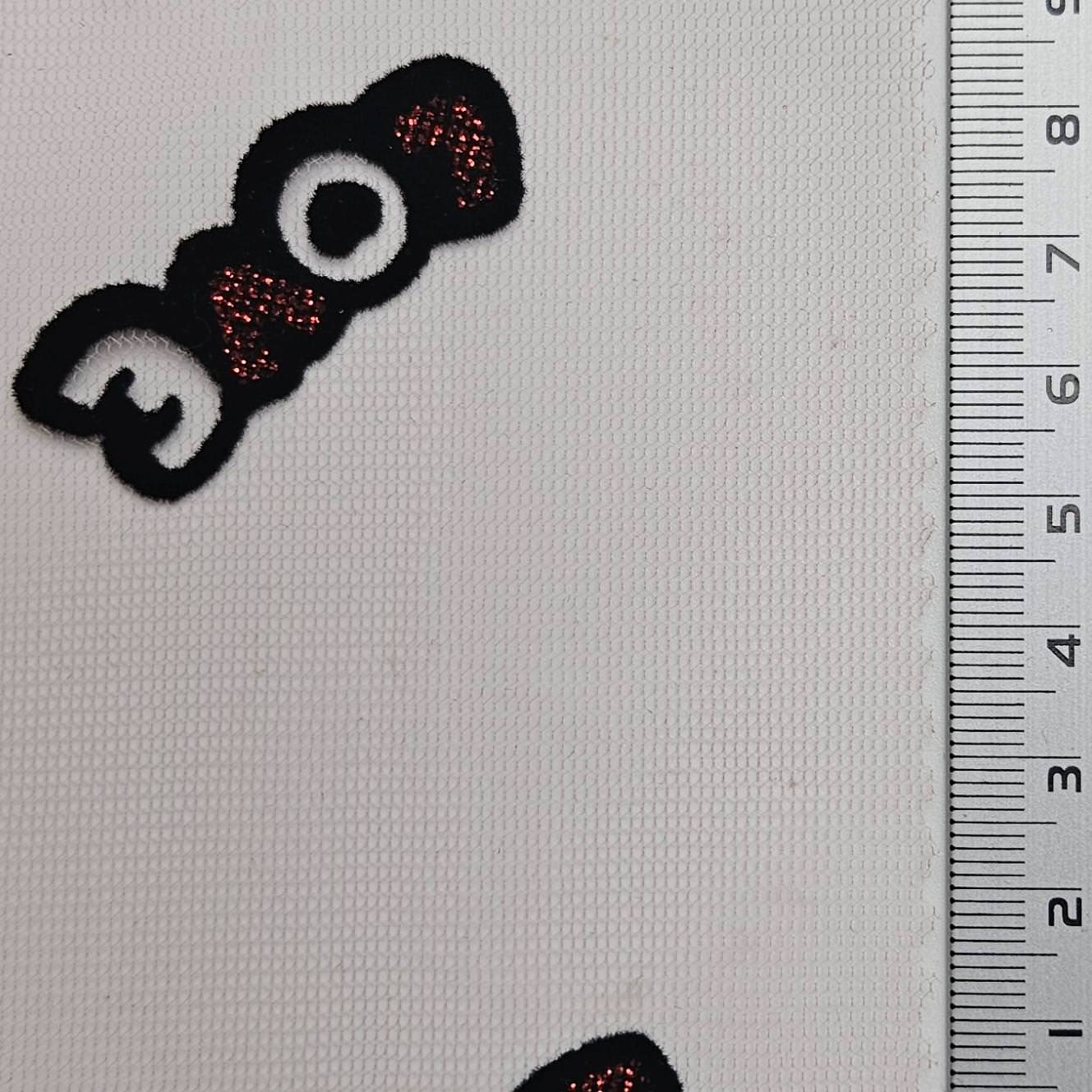 1.Red-2.Green-3.Pink-4.PInk-5.Mint - Coversational Flocked Mesh Metallic Polyester Knit Fabric - FAB 1611