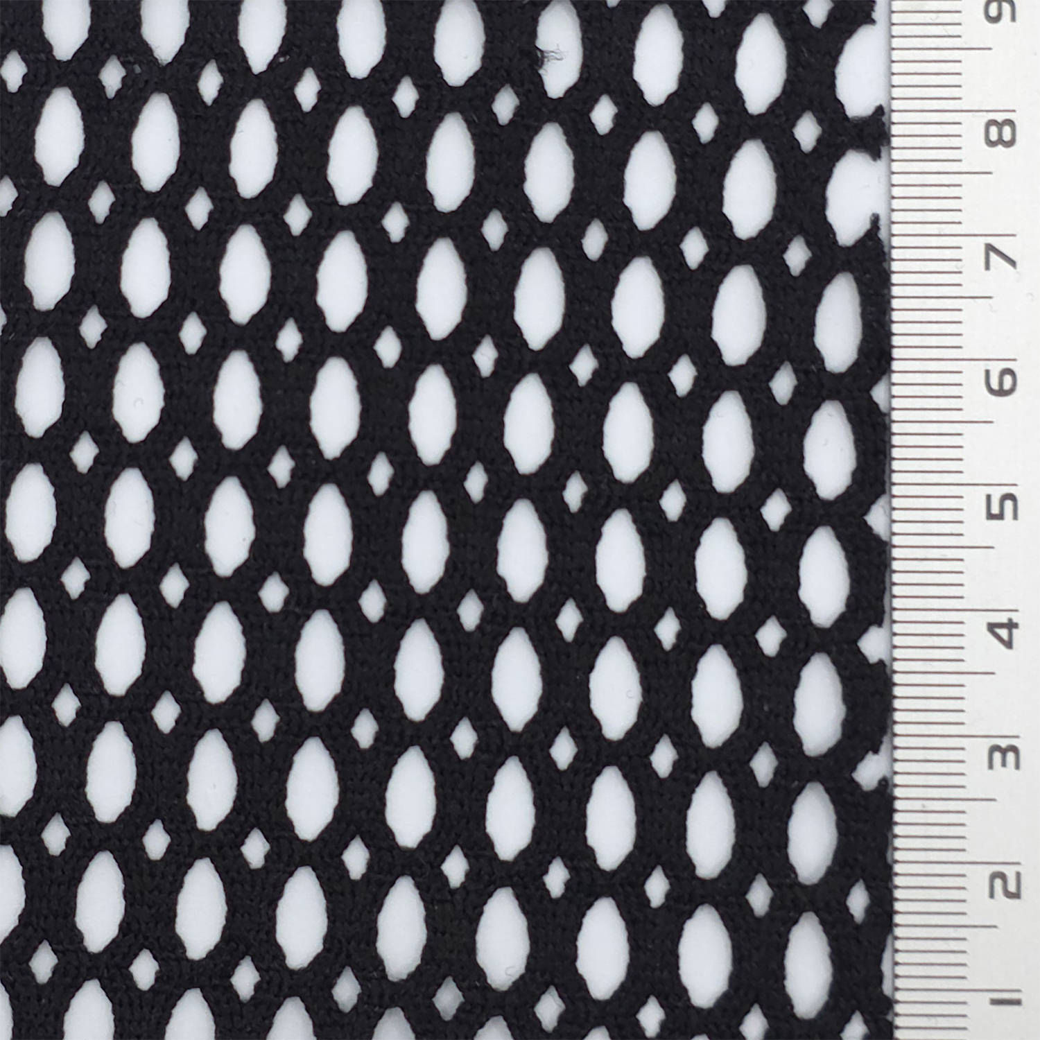 1.Navy-2.White-3.Black-4.Beige-Swatch - Textured Mesh Poly Knit Fabric - FAB 1848