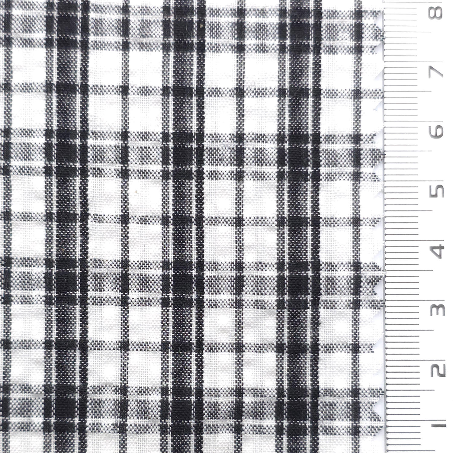 1: Black-2: Light Blue-3: White-4: Navy Blue-Swatch - Gingham Poly Cotton Woven Fabric - FAB 1863