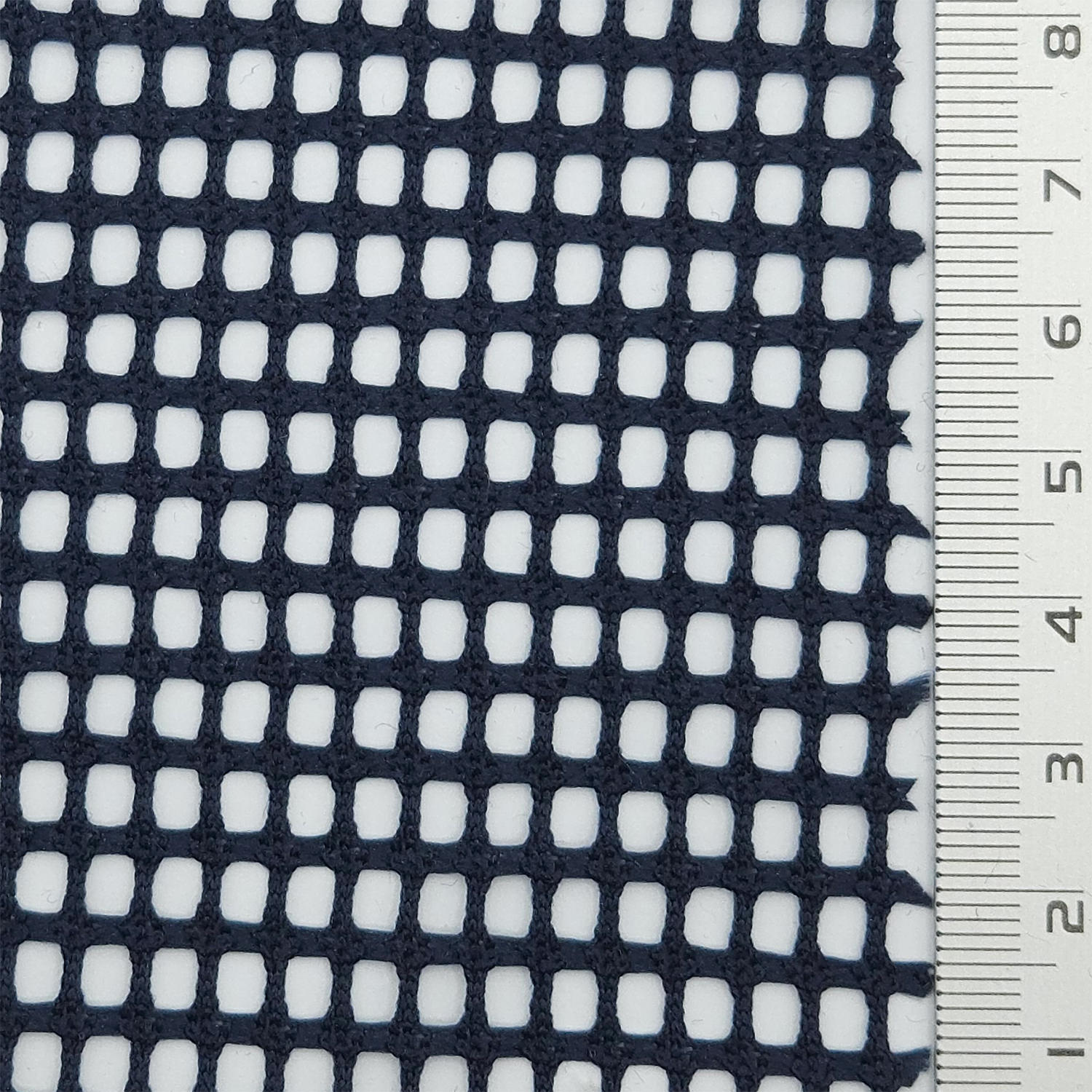 Solid Mesh Polyester Knit Fabric - FAB 1802 - 3.Navy blue