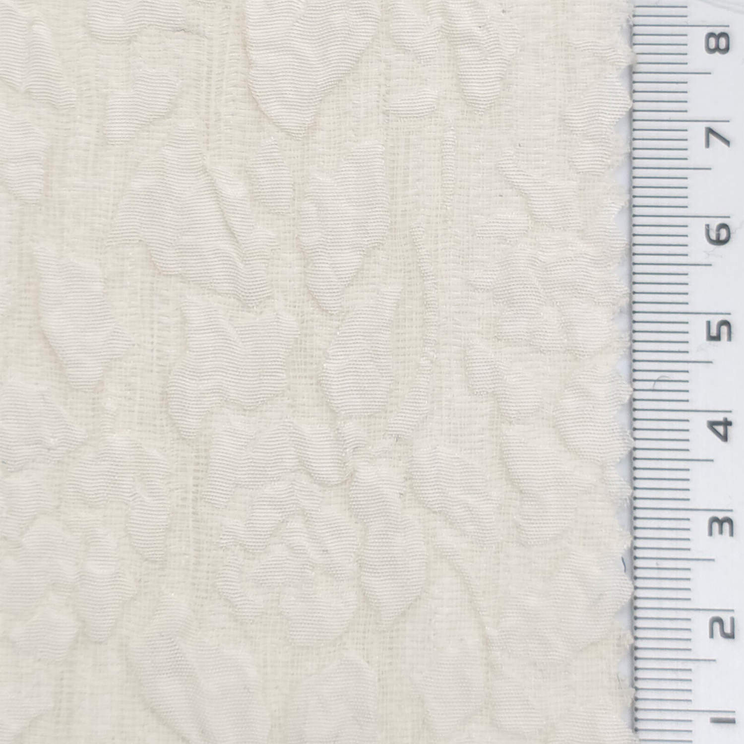 Cream - Jacquard Poly Woven Fabric - FAB1879