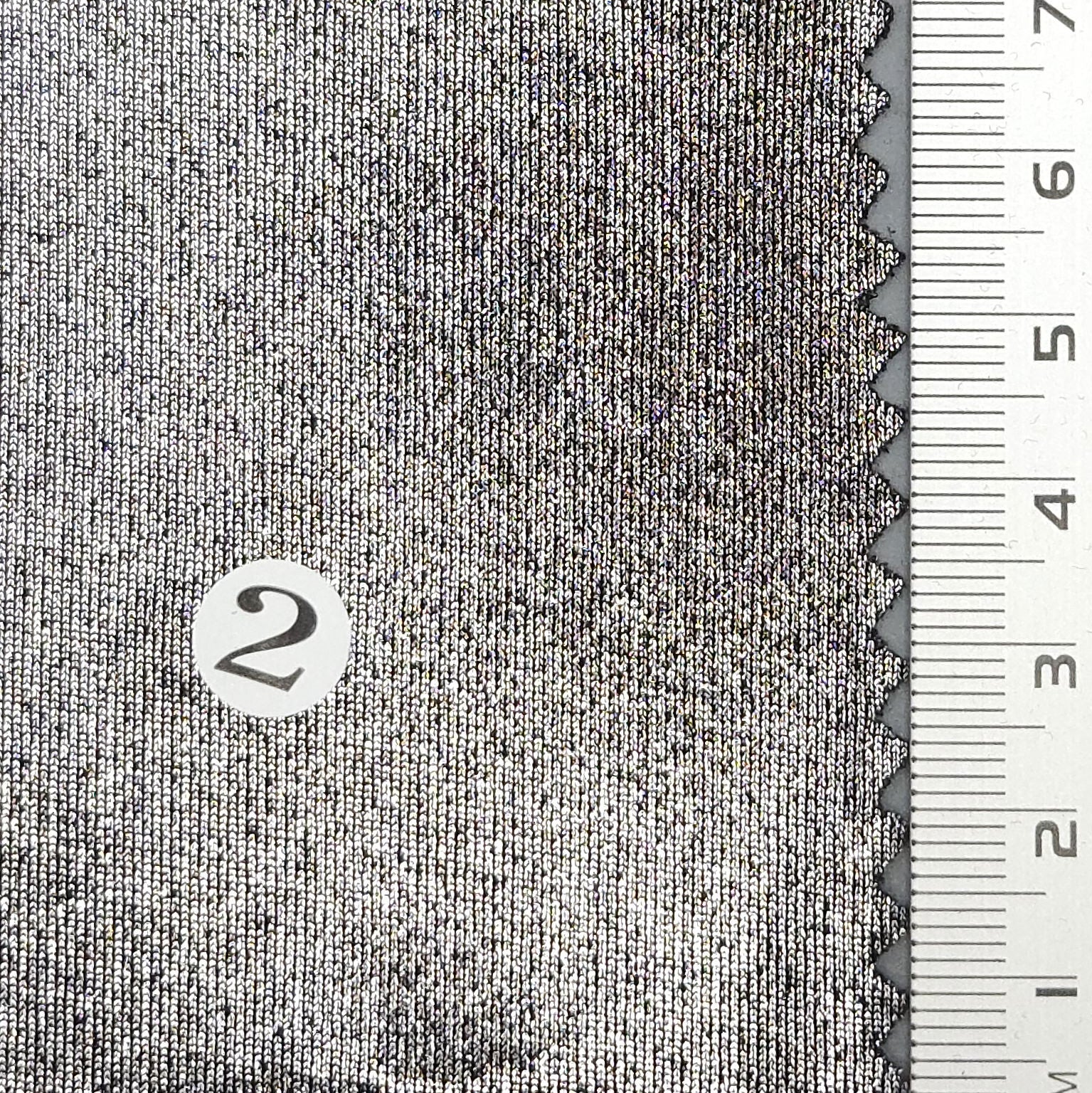 1.Turquoise/Silver (29)-2.Black/Gold (1)-3.Black/Silver (2)-4.Ivory/Silver (3)-5.Ivory/Gold (4) - Solid Foil Slinky Spandex Polyester Knit Fabric - FAB 1698