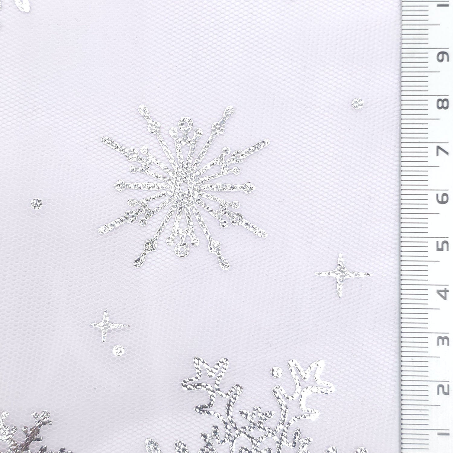 Snowflake Polyester Knit Fabric - FAB1952 - Pink