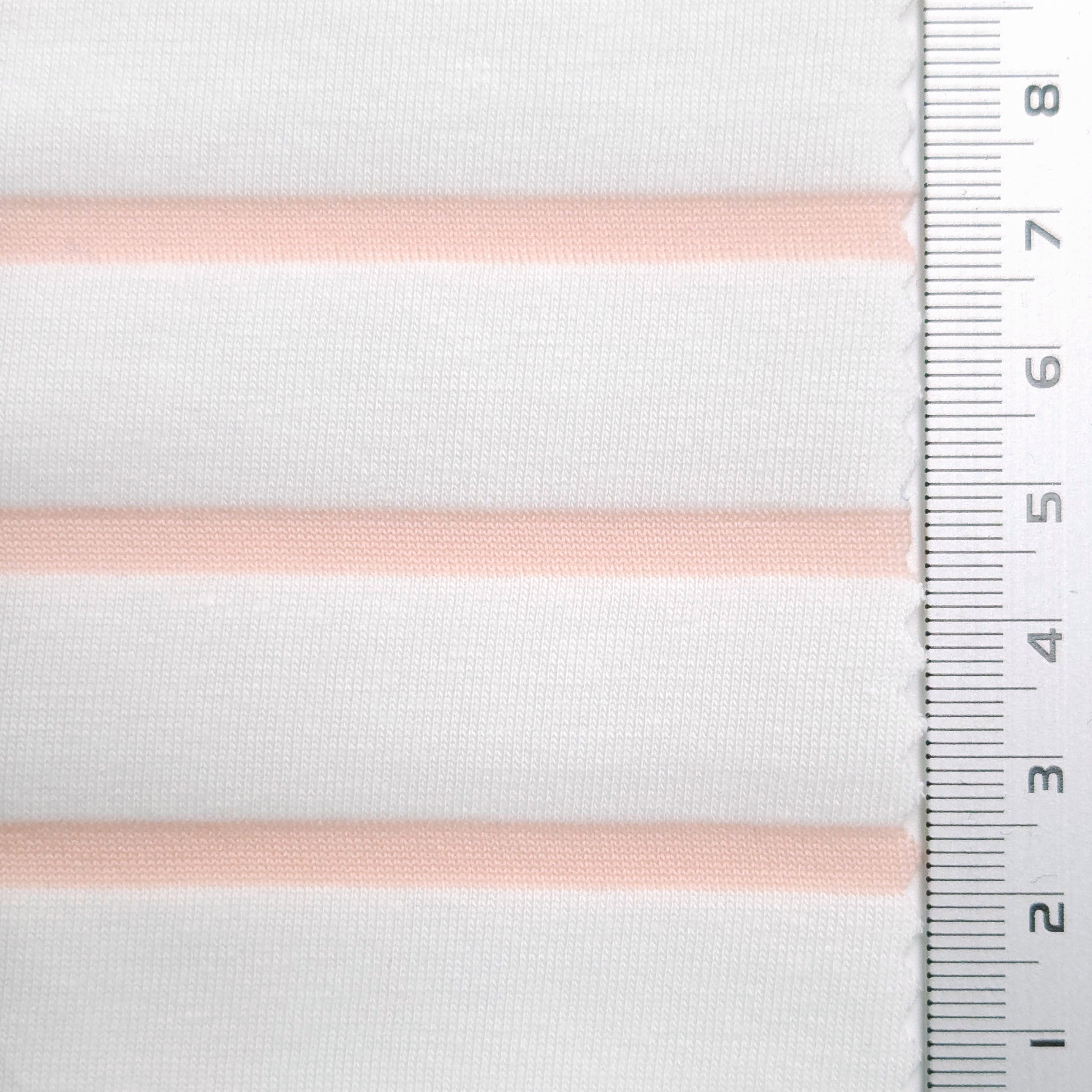Stripe Jersey Cotton Polyester Knit Fabric - FAB 1563 - 3.Dust Storm