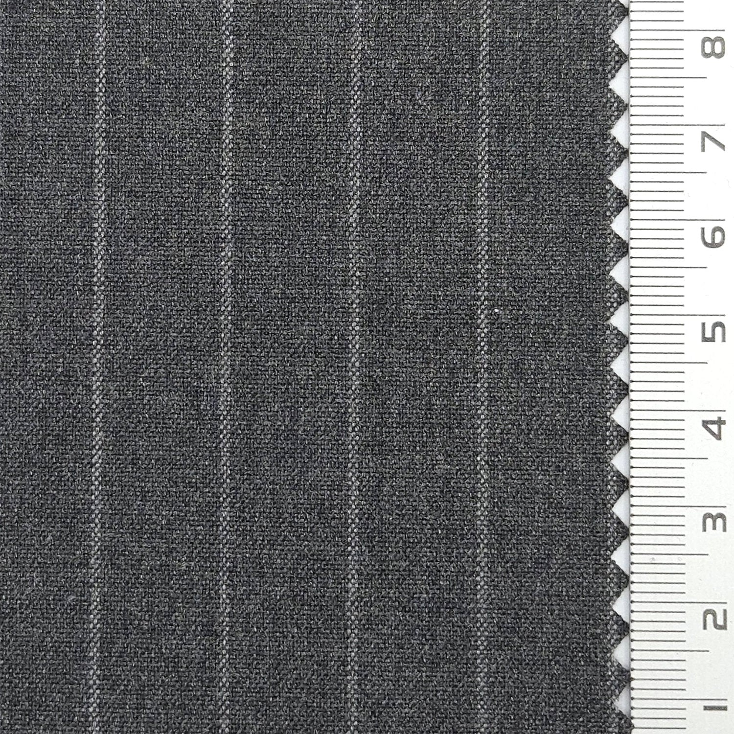 1.Tan-2.Light Gray-3.Dark Gray-4.Charcoal-5.Navy Blue - Chalk Stripe Plain Polyester Spandex Rayon Woven Fabric - FAB 1781