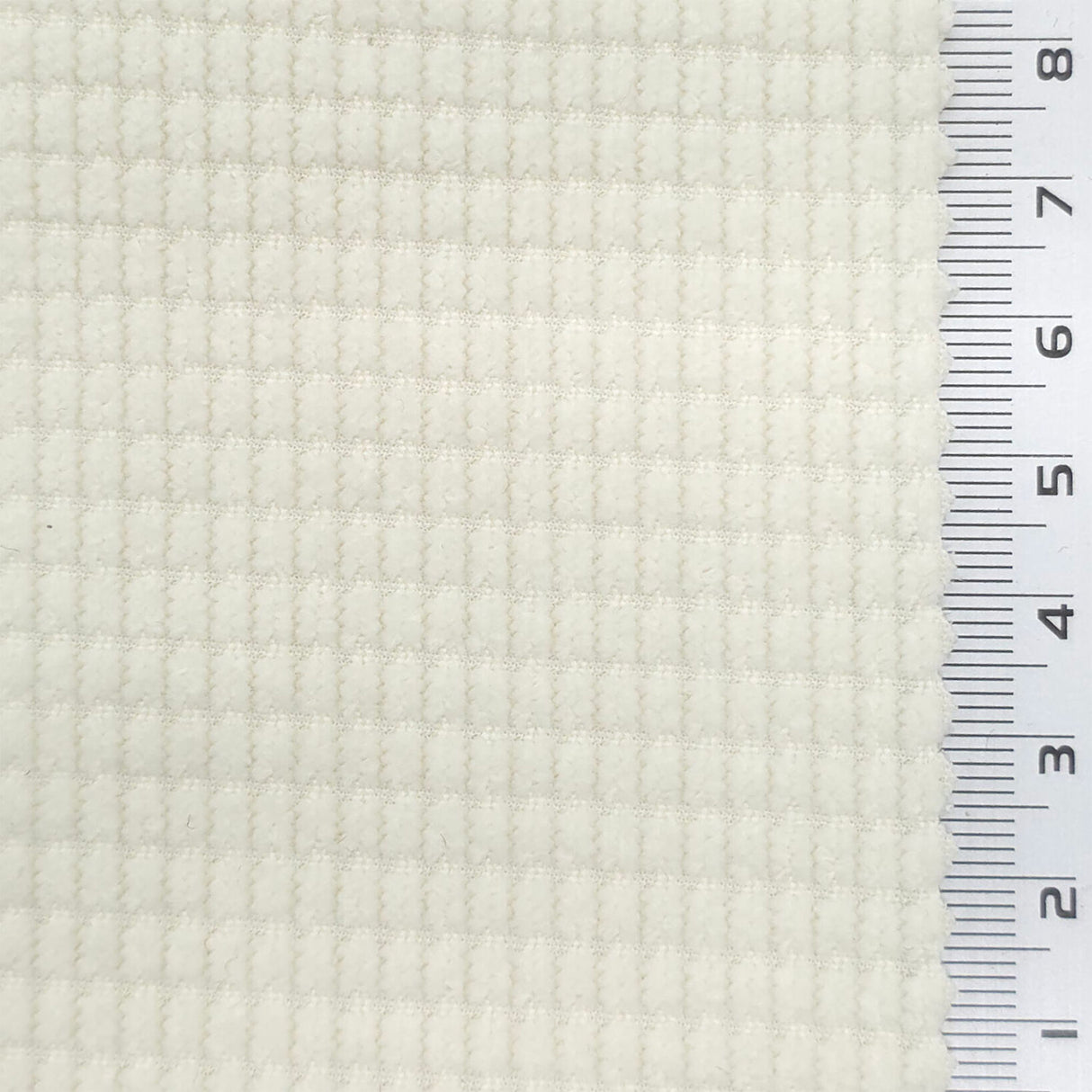 Pale Cream - 8 Wale Textured Corduroy Poly Woven Fabric - FAB1874