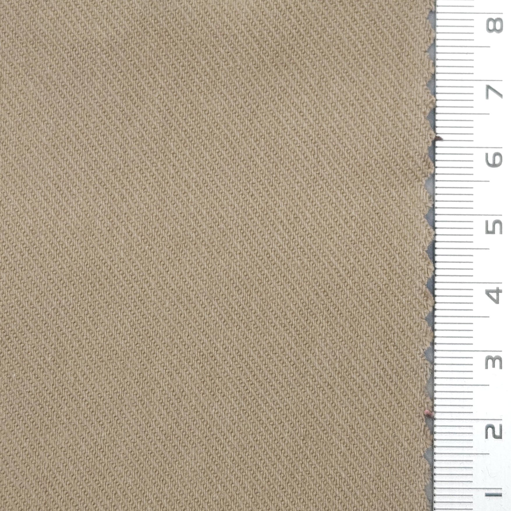 Solid Enzyme Twill Washing Cotton Spandex Woven Fabric - FAB 1668 - 3.Tallow