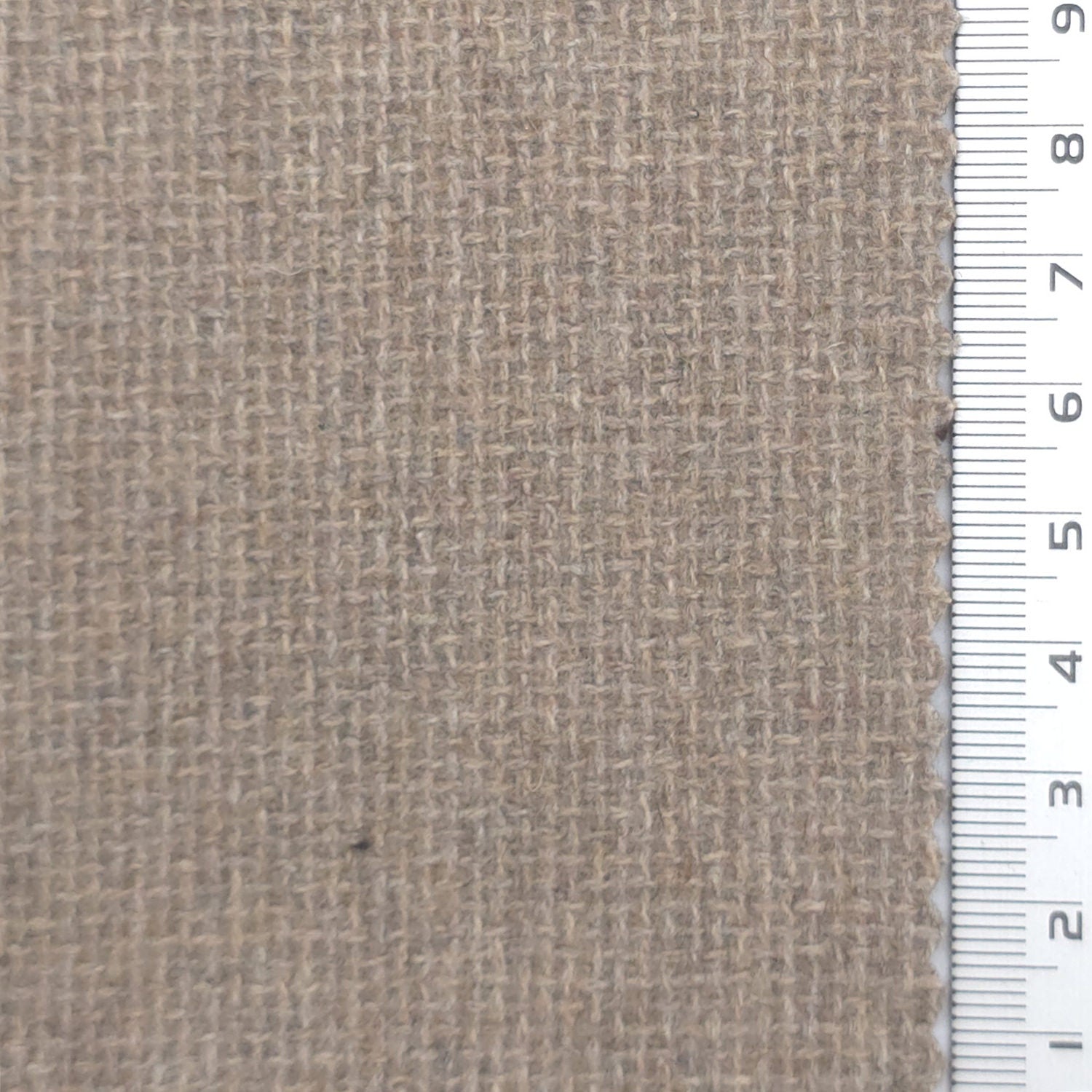 Tweed Wool Polyester Woven Fabric - FAB1965 - Taupe