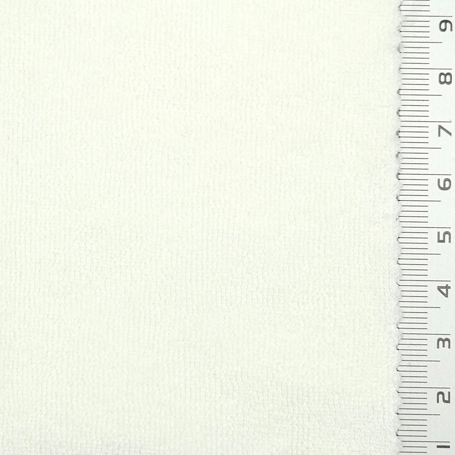 Towelling Solid Terry Cotton Polyester Knit Fabric - FAB 1766 - 3.Ivory