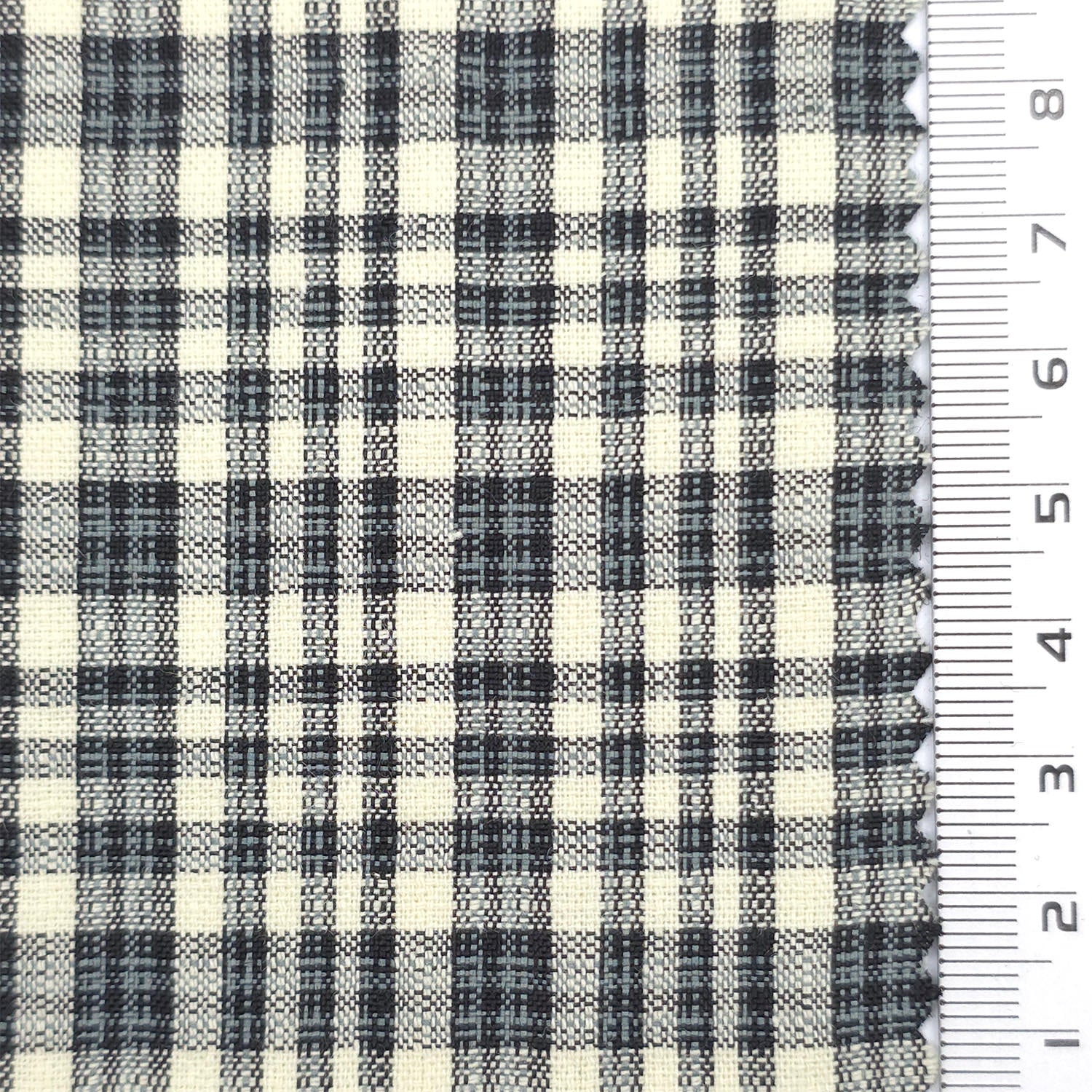 1: Pale Red-2: Light Brown-3: Light Blue-4: Black-Swatch - Gingham Plain Cotton Woven Fabric - FAB 1861