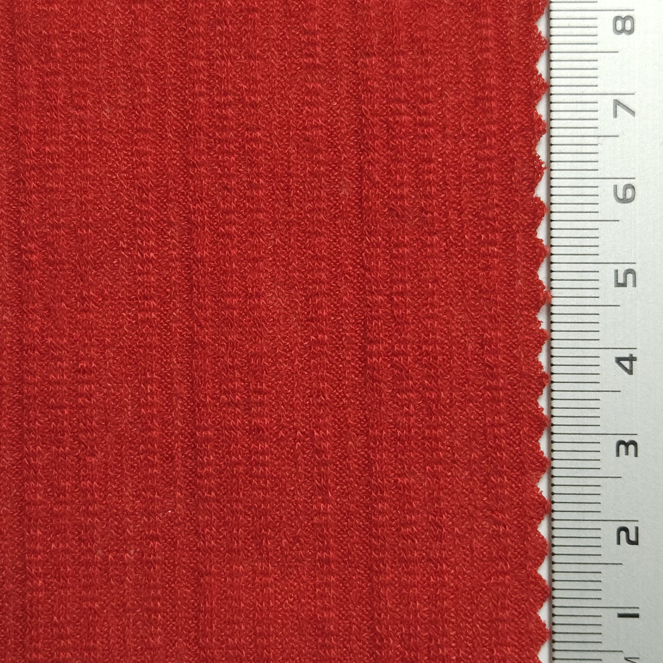 Solid Rib Polyester Spandex Knit Fabric - FAB 1545 - 4.Falu Red