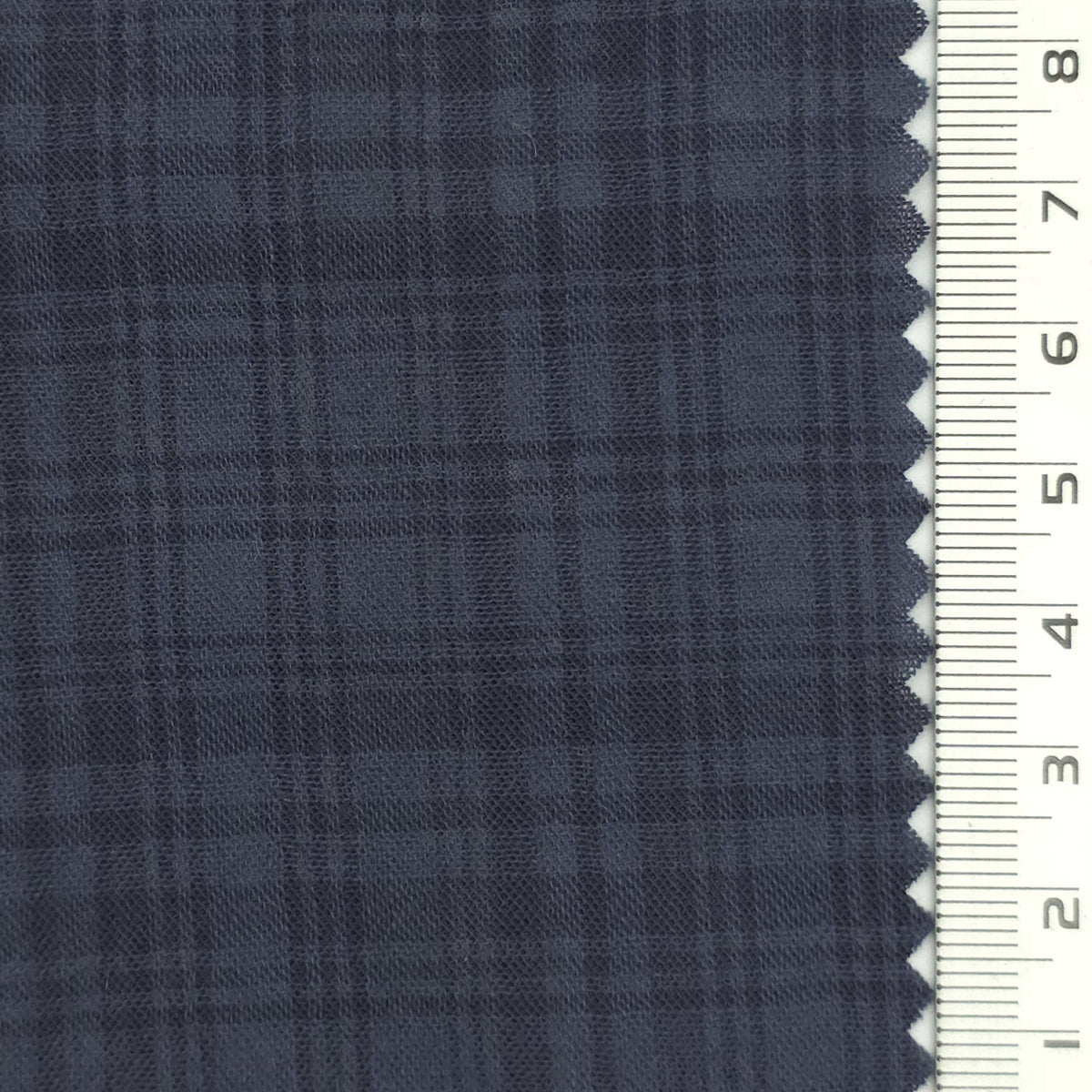1: Dark Navy Blue-2: Tan-3: Charcoal Gray-4: Slate Blue-5: Charcoal - Airy Lightweight Plaid Cotton Rayon Woven Fabric - FAB 1936