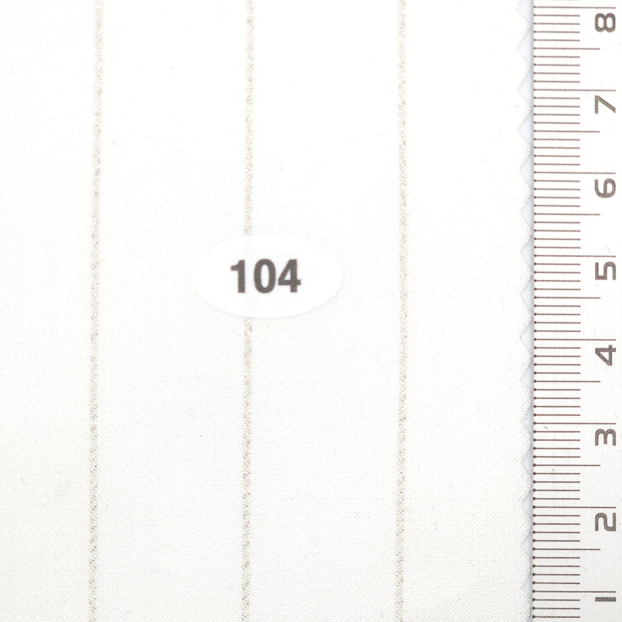 20 mm Pin Stripe Spandex Polyester Metallic Rayon Woven Fabric - FAB 1751 - 4.White